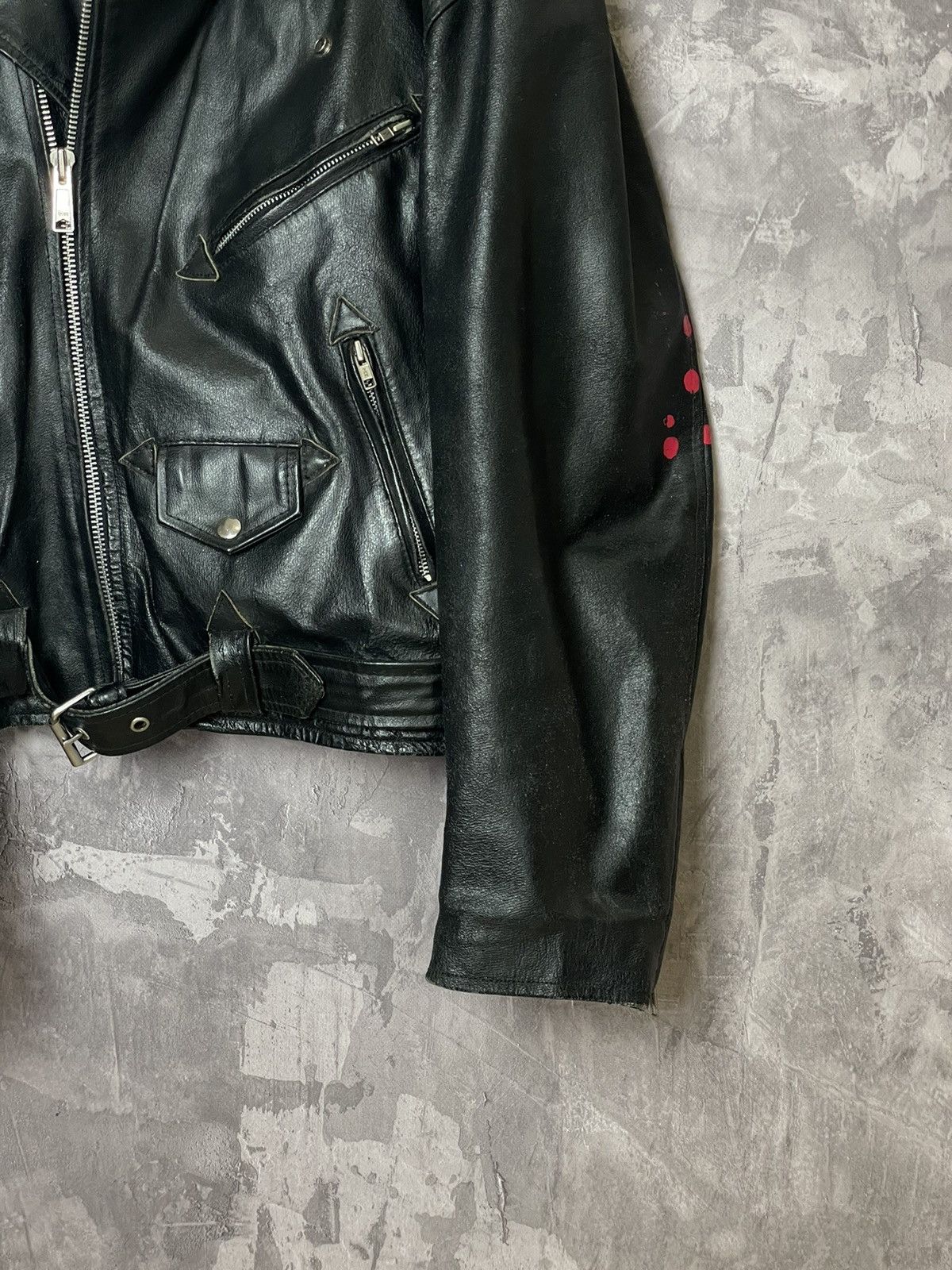 Vintage Vintage Leather Biker Motorcycle Jacket Streetwear 90s Size US L / EU 52-54 / 3 - 5 Thumbnail