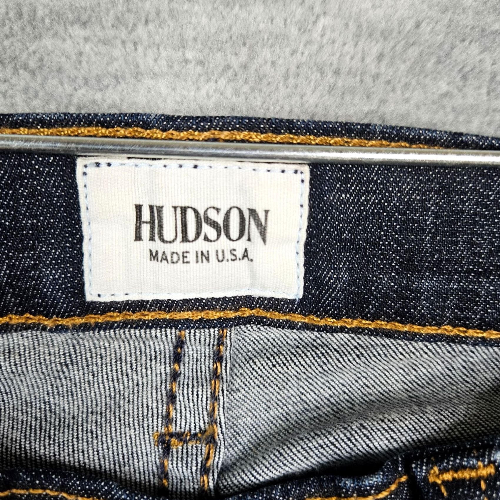 Hudson HUDSON Jeans Skinny Dark blue mid rise Size 24 Women's Regular Denim Cotton/spandex Jeans Boys? Size 42" / US 20 - 4 Thumbnail