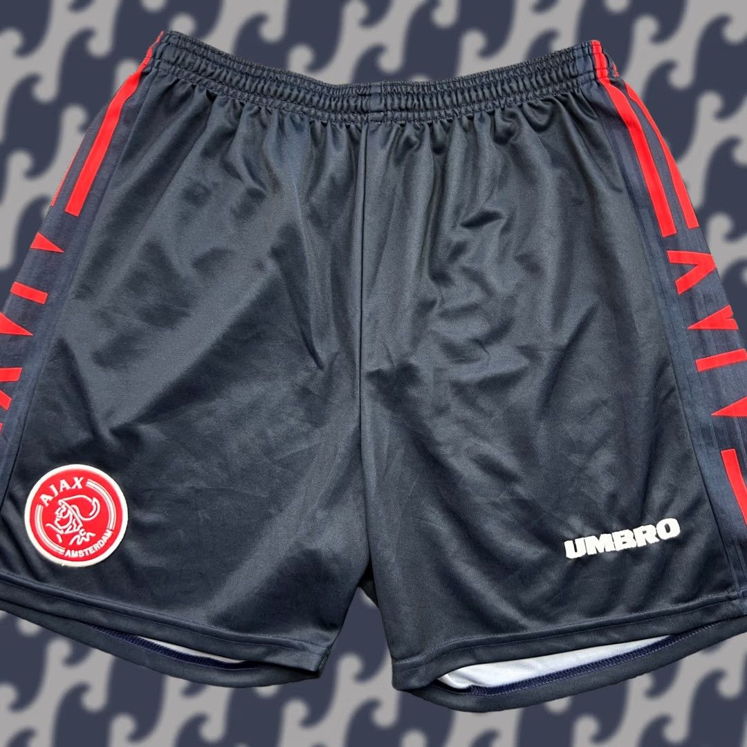 Umbro Umbro Ajax Amsterdam 1997 1998 Away Mens Shorts Size 36 Football Adult Soccer Multicolor Polyester Blended Quick Dry Drawstring Water Resistant Size US 36 / EU 52 - 1 Thumbnail