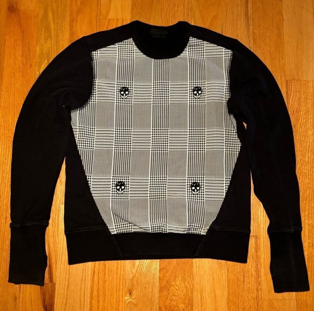 Alexander McQueen Alexander McQueen Skull Jacquard Sweatshirt – Rare Black Size US S / EU 44-46 / 1 - 2 Thumbnail