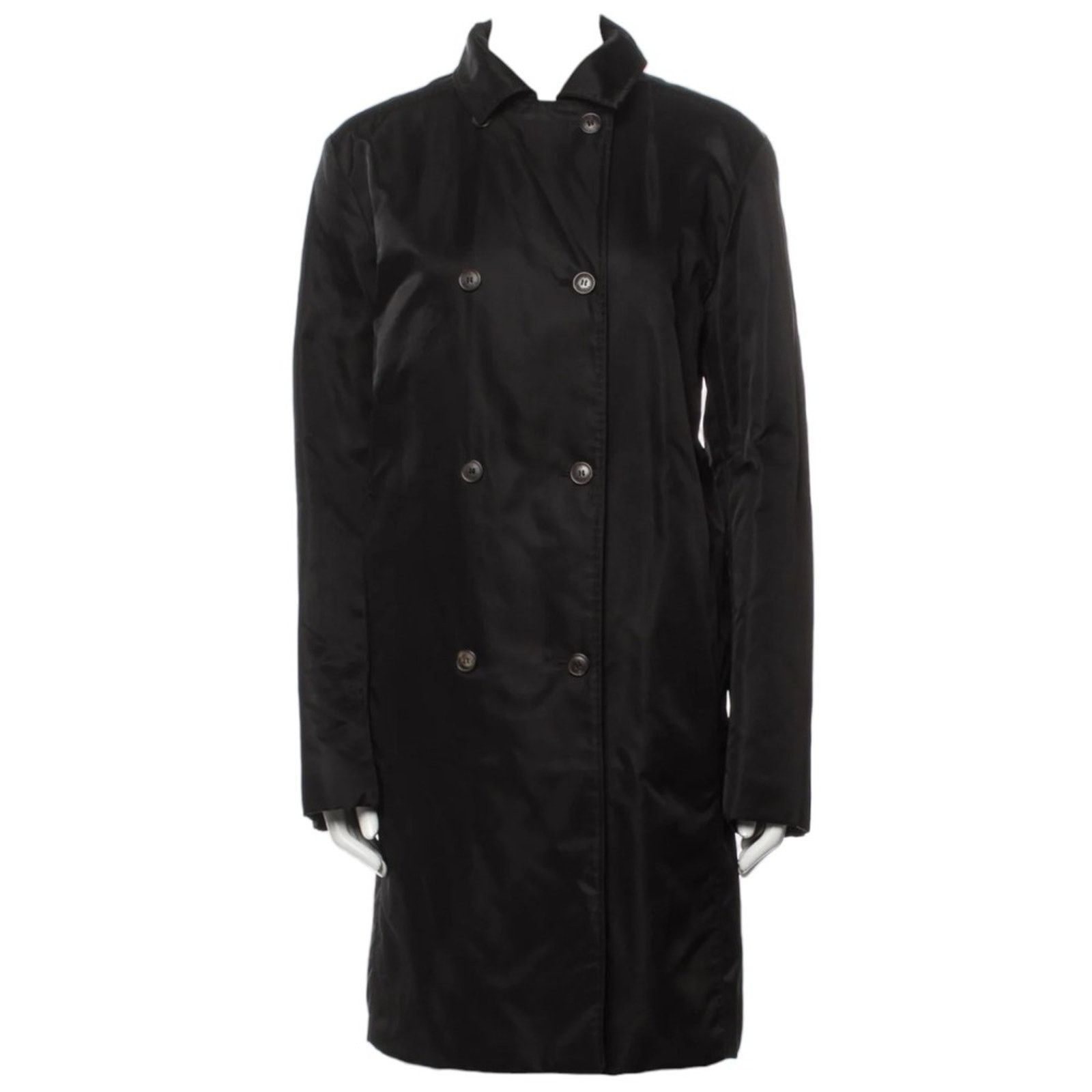 Max Mara 'S MAX MARA Black Trench Coat, Medium/US6 Size M / US 6-8 / IT 42-44 - 2 Thumbnail