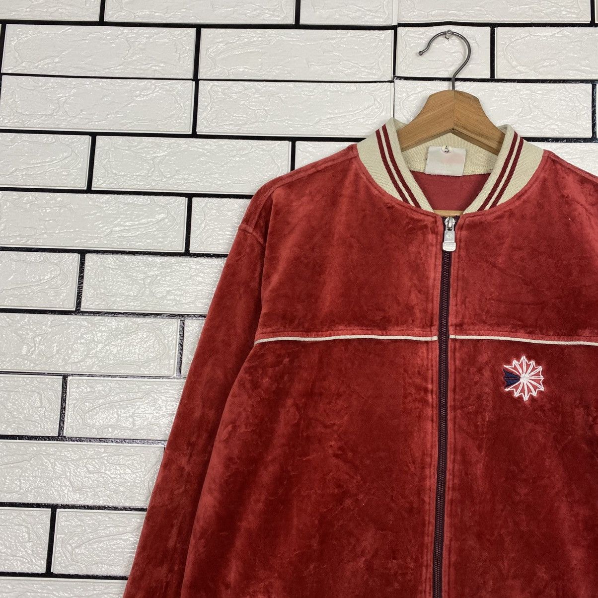 Reebok 📌Vintage Velvet Bomber Jacket Reebok Classic Size US L / EU 52-54 / 3 - 8 Thumbnail