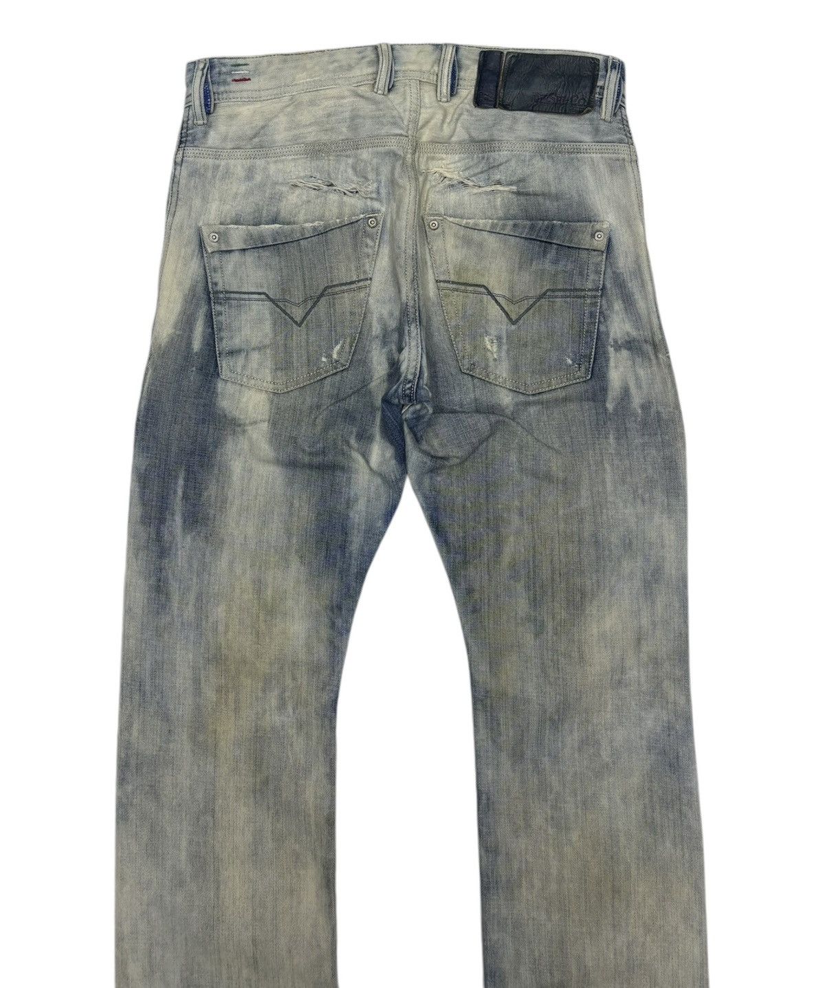 Diesel RARE VINTAGE DIESEL ACID WASH DESTROYED DENIM JEANS Size US 31 - 6 Thumbnail