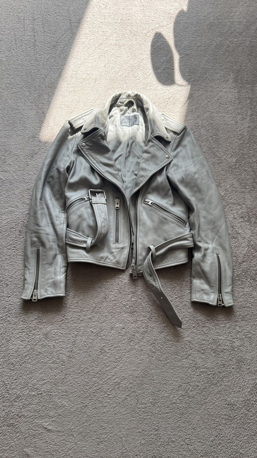 Japanese Brand Allsaints Biker Y2K Vintage Lambskin Leather Jacket Schott Size M / US 6-8 / IT 42-44 - 4 Thumbnail