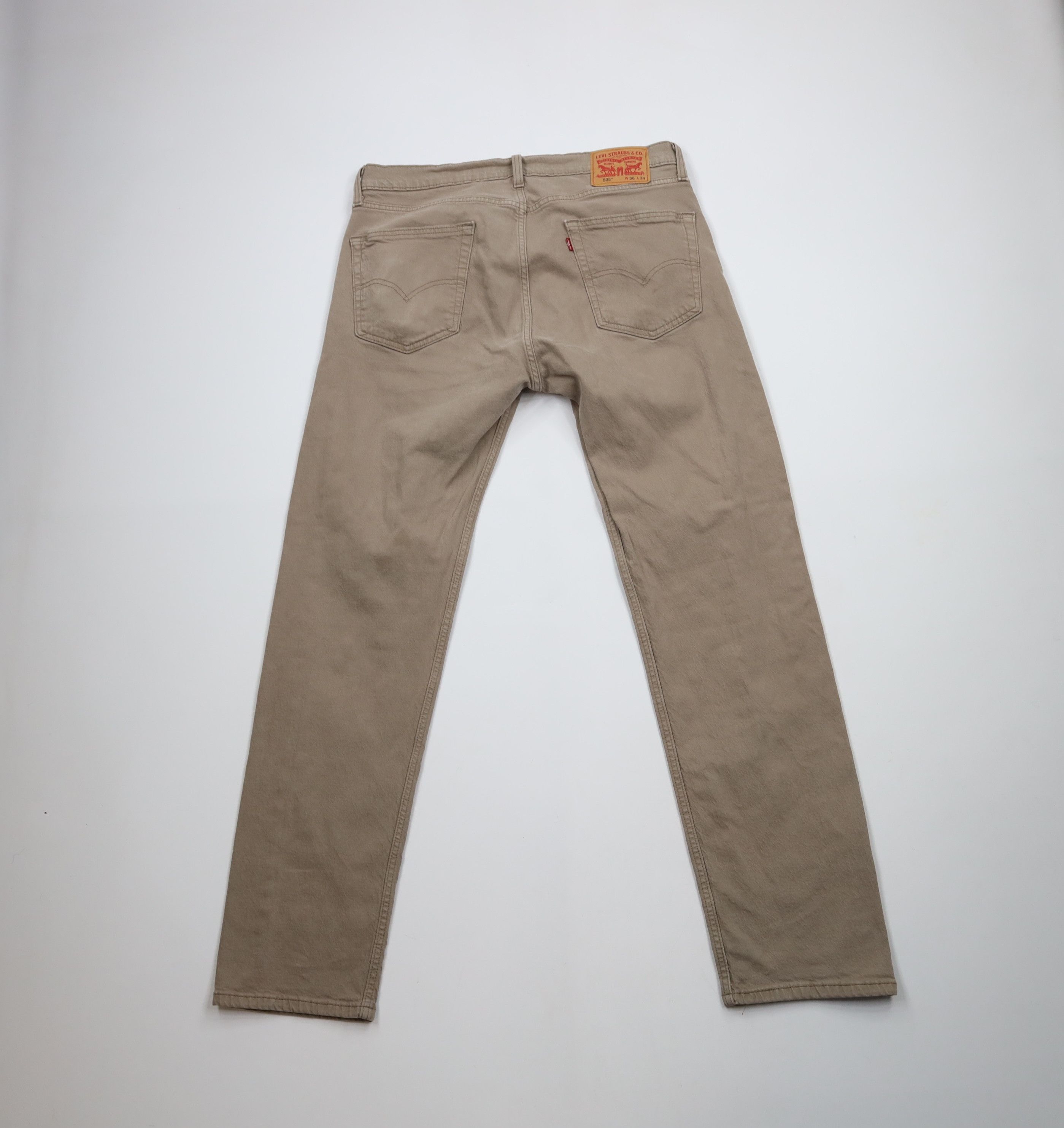 Levi's × Vintage Vintage Y2K Levis 505 Stretch Regular Fit Denim Jeans Beige Size US 36 / EU 52 - 12 Thumbnail
