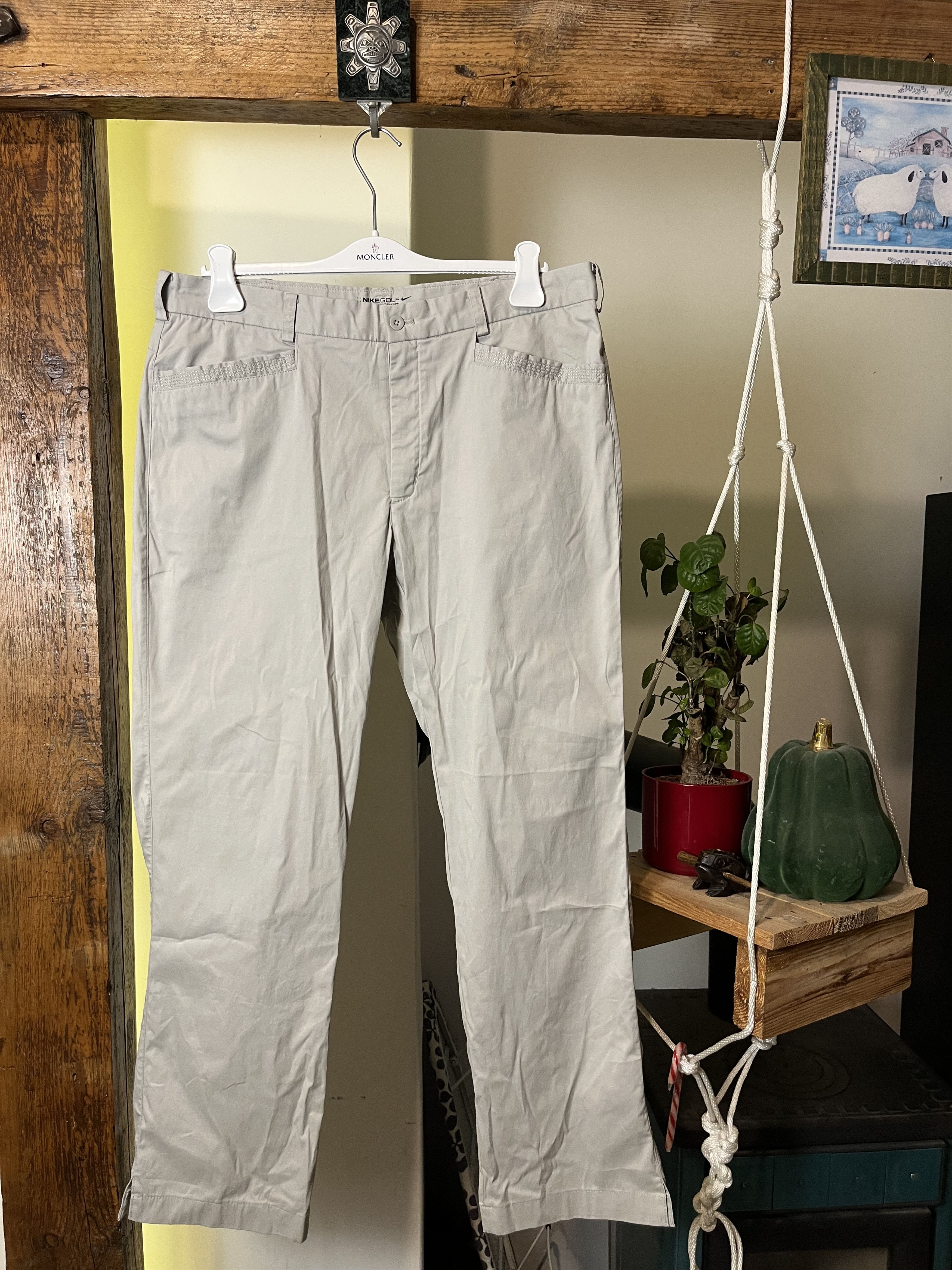 Nike × Vintage Nike Golf Dri-Fit Flat Front Tech Golfing Golf Chinos Pants Size US 34 / EU 50 - 1 Thumbnail