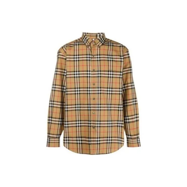 Burberry Burberry Classic Plaid Long Sleeve Shirt Size US L / EU 52-54 / 3 - 1 Thumbnail