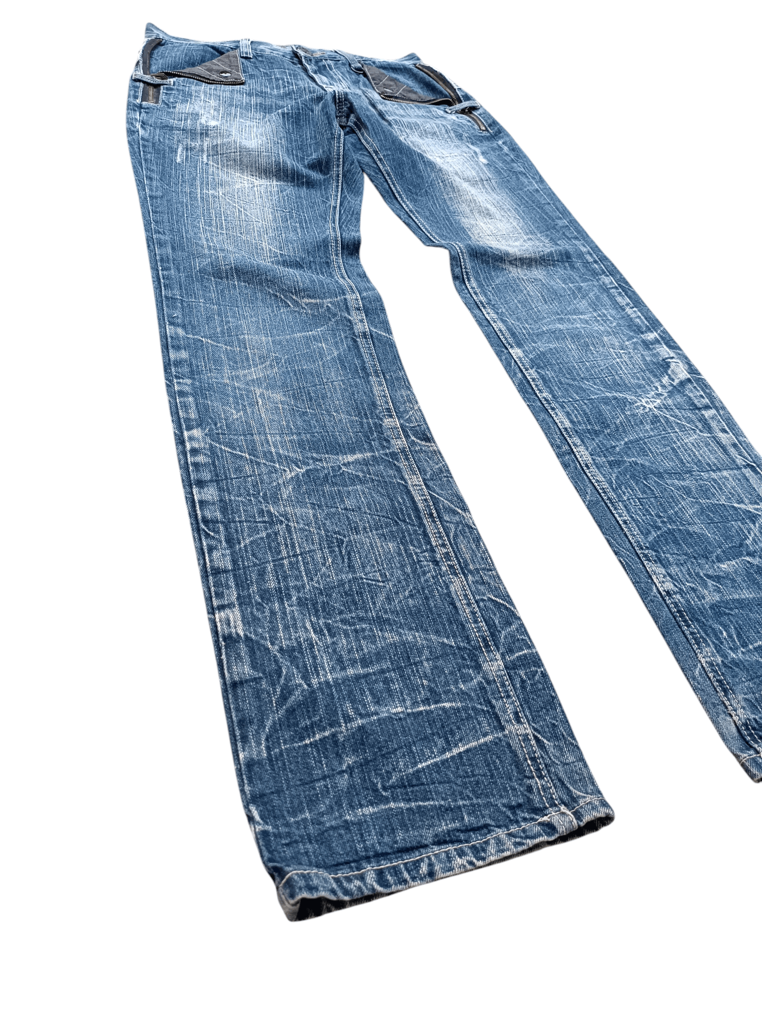 Japanese Brand FLARED 🔥 BLOW BY BLUE FLASH FADED JEANS Size US 31 - 4 Thumbnail