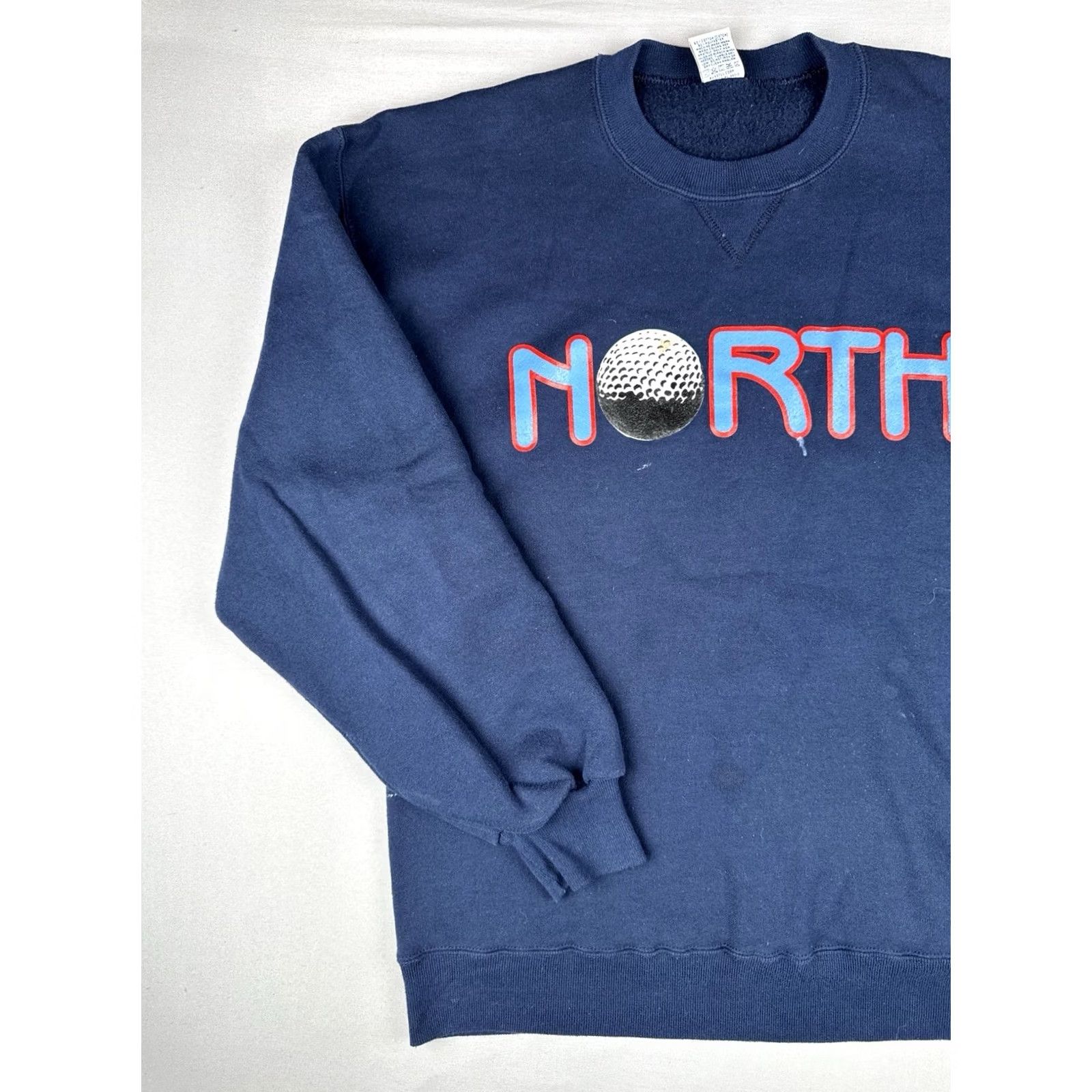 Russell Athletic VINTAGE Russell Athletic Golf Sweatshirt USA Made Crewneck L Men Blue 90s North Logo Size US L / EU 52-54 / 3 - 2 Thumbnail