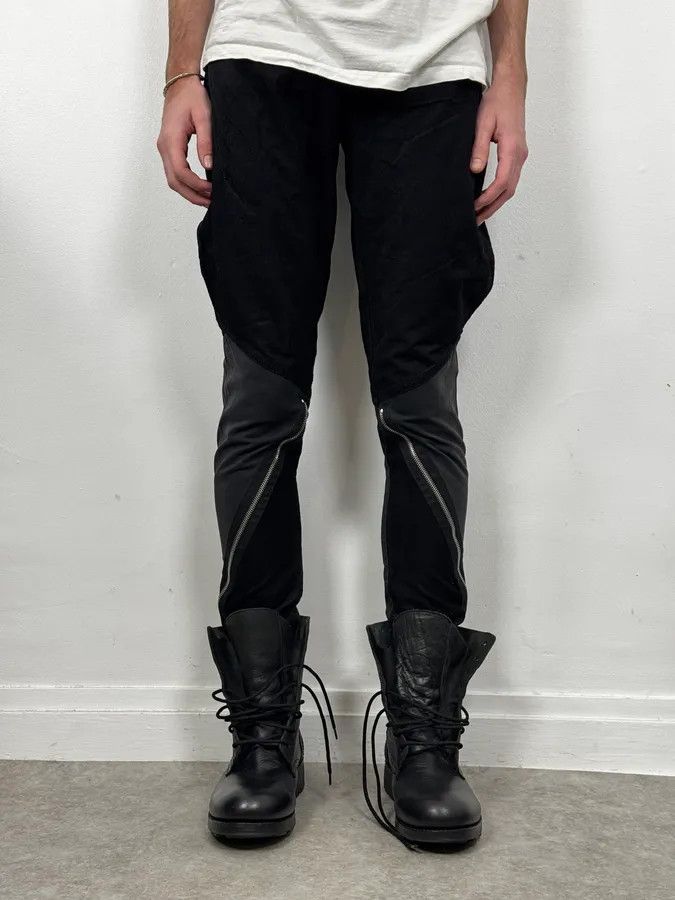 Armani 2000s Armani Black Zip Hybrid Cordurroy Pants Size US 28 / EU 44 - 1 Thumbnail