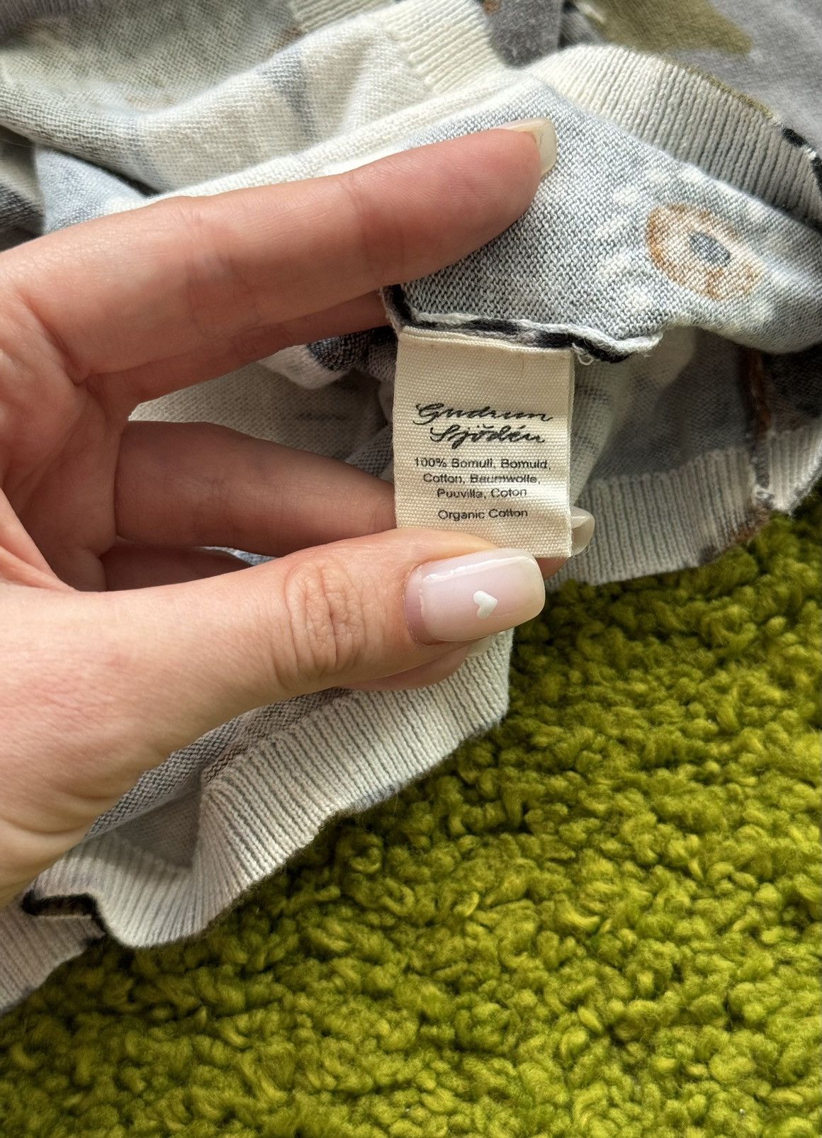 Designer Gudrun Sjoden avant garde floral pattern cardigan sweater Size M / US 6-8 / IT 42-44 - 5 Thumbnail