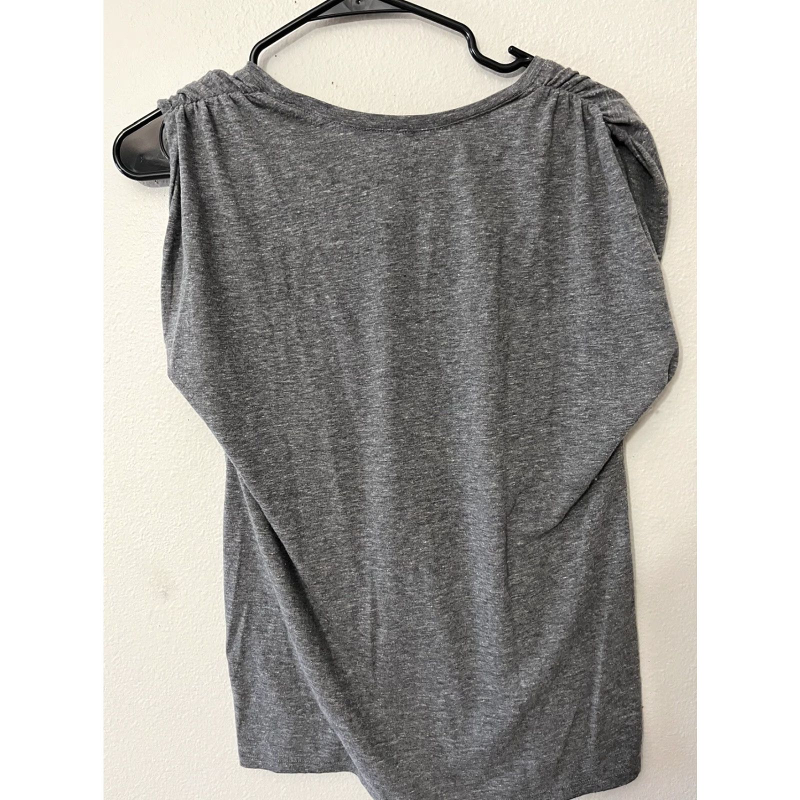 Express Express Adult Women's Medium Gray Solid Scoop neck Casual Shirt Size M / US 6-8 / IT 42-44 - 3 Thumbnail