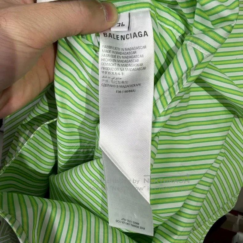 Balenciaga Balenciaga Women's Striped Shirt Size XS / US 0-2 / IT 36-38 - 5 Thumbnail