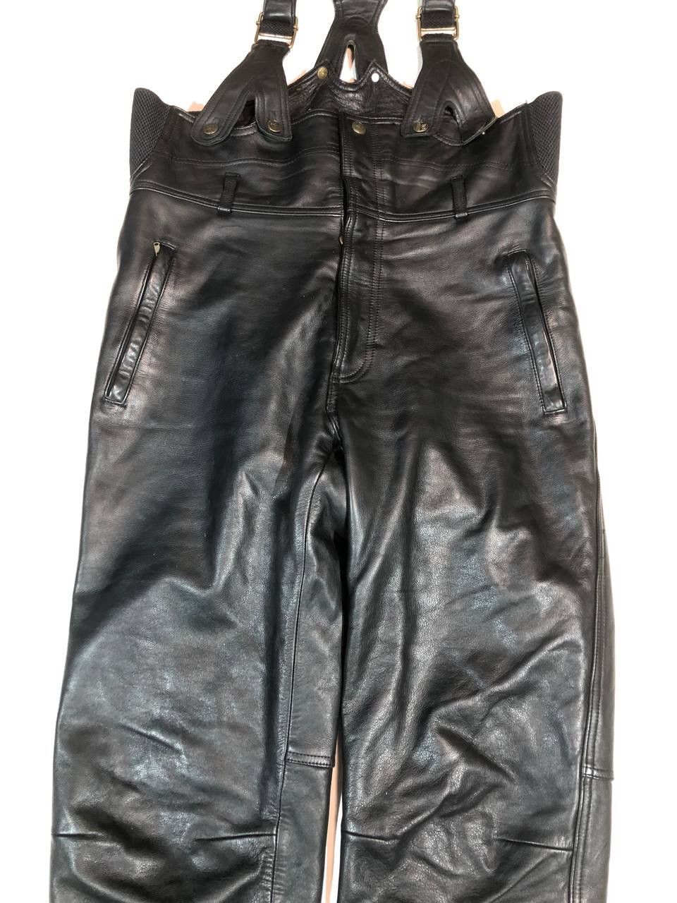 Leather Classic Gear Racing Moto Biker Leather Pants Vintage Size US 37 - 3 Thumbnail