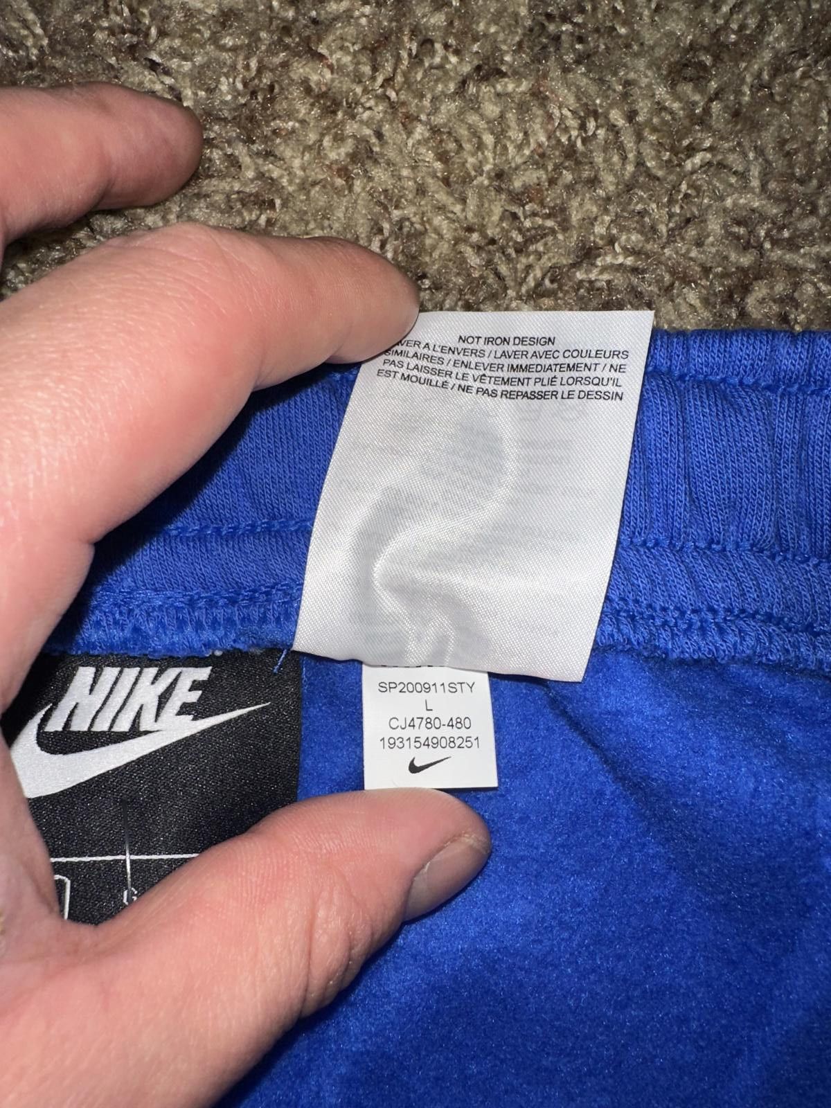 Nike Nike Sportswear Men’s Just Do It JDI Logo Fleece Royal Blue Shorts Size US 34 / EU 50 - 3 Thumbnail