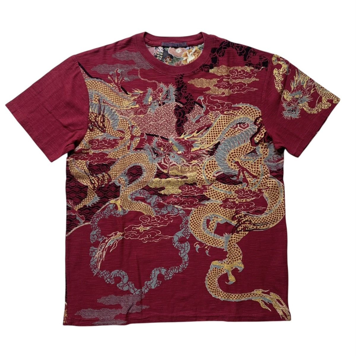 Karakuri Tamashii Vtg 2000's japanese sukajan souvenir gold dragon print Size US L / EU 52-54 / 3 - 1 Thumbnail