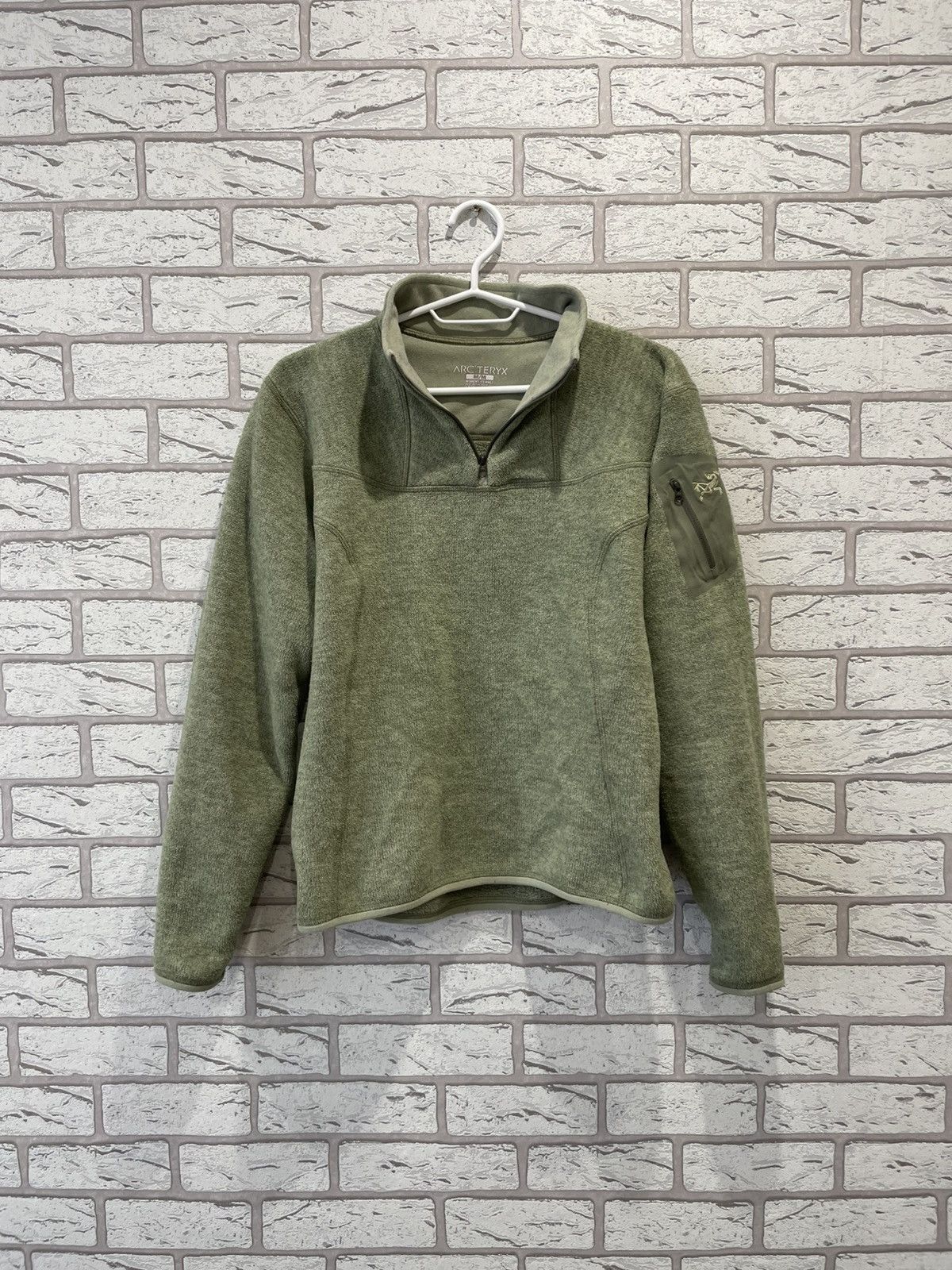 Arc'teryx × Vintage Arc'teryx Fleece Jacket 1/4 Zip Sherpa Long Sleeve Green Size M / US 6-8 / IT 42-44 - 8 Thumbnail