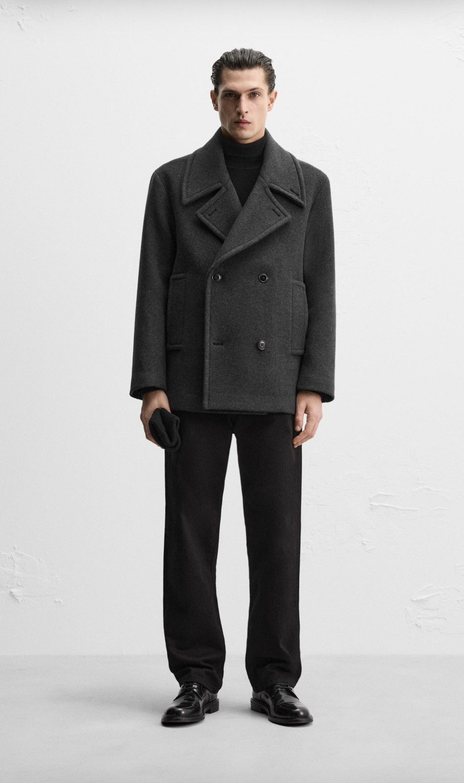Zara Italian Cashmere Wool Coat Size US L / EU 52-54 / 3 - 1 Thumbnail
