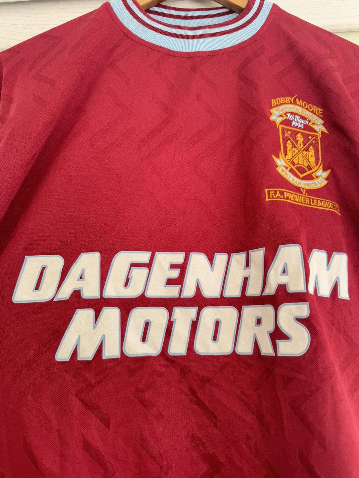 Other Vintage West Ham 1994 Score Draw Soccer Jersey Football Kit Size US S / EU 44-46 / 1 - 5 Thumbnail
