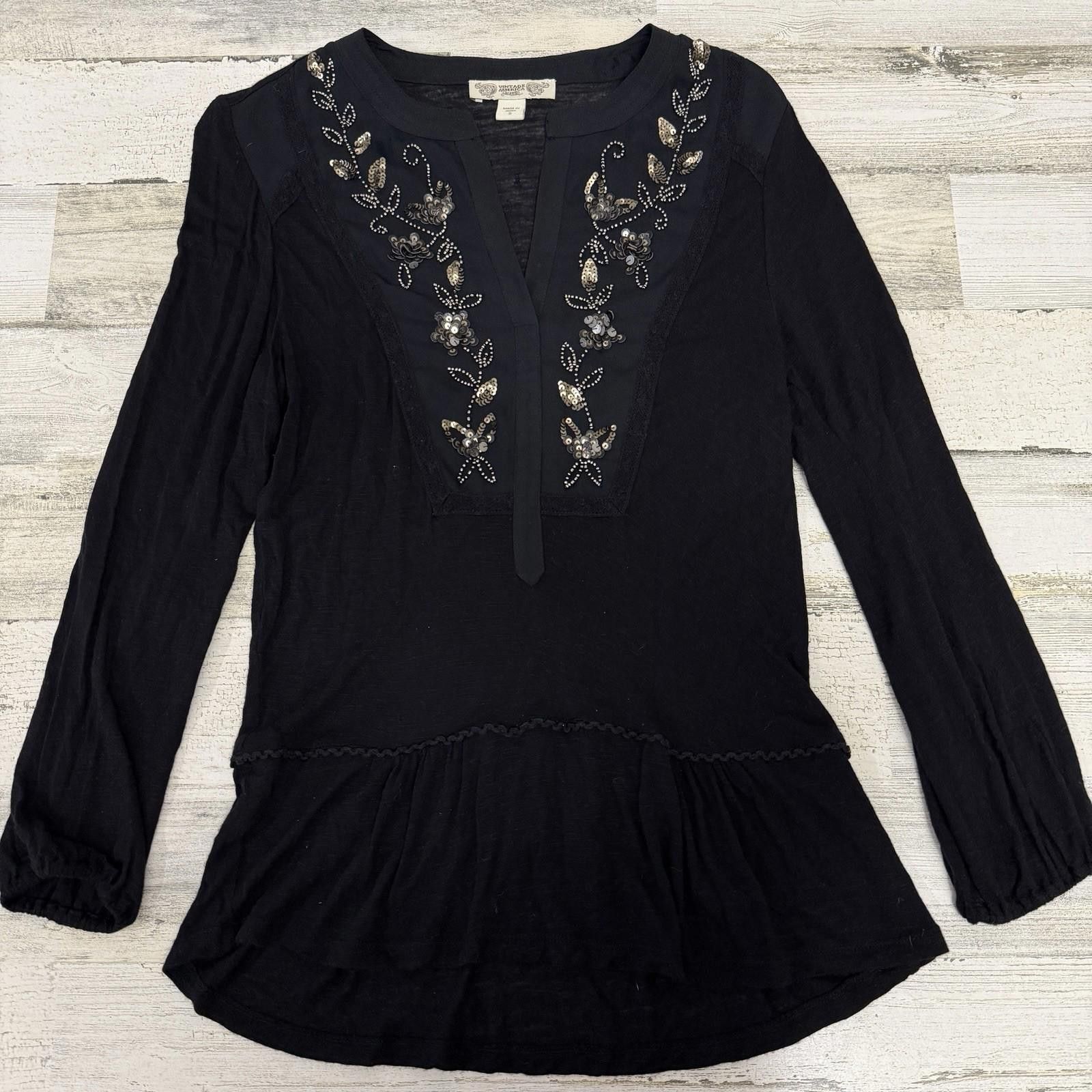 Designer Vintage America Boho Indie Fairy Longsleeve Small Size S / US 4 / IT 40 - 3 Thumbnail