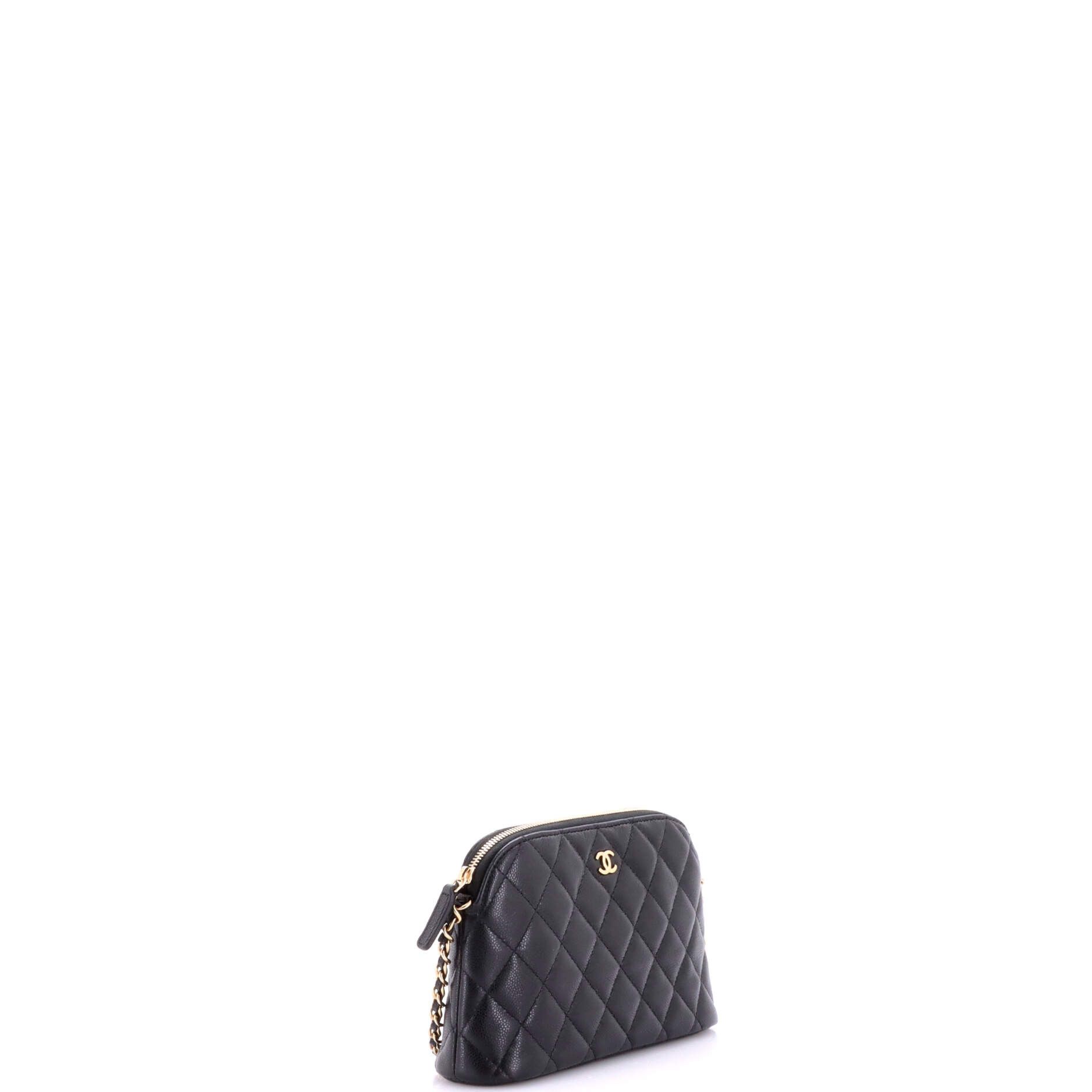 Chanel CC Dome Zip Clutch with Chain Quilted Caviar Small Size ONE SIZE - 1 Thumbnail