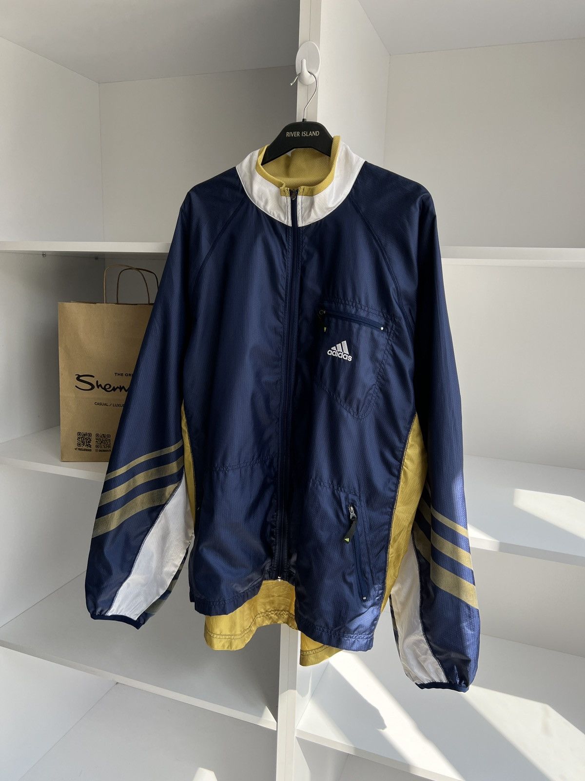 Adidas × Vintage Vintage Adidas Windbreaker Jacket 90s style Size US XL / EU 56 / 4 - 2 Thumbnail