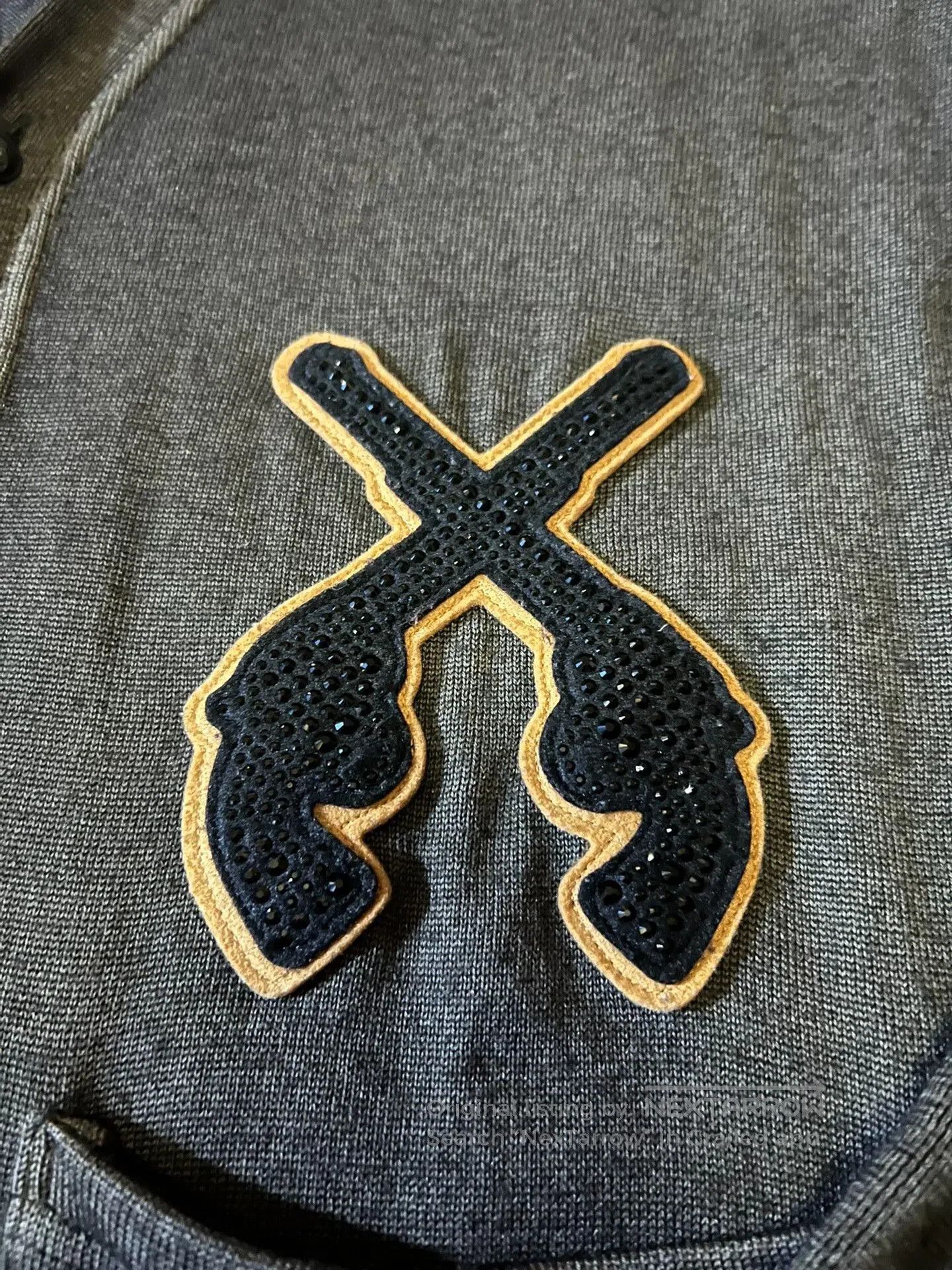 roarguns oversized two-tone suede cardigan with logo. Size US L / EU 52-54 / 3 - 2 Thumbnail