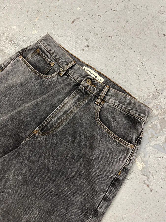 Y/Project SS2023 Y/Project Cow-Boy Brut Grey Astro Denim Jeans Size US 33 - 6 Thumbnail