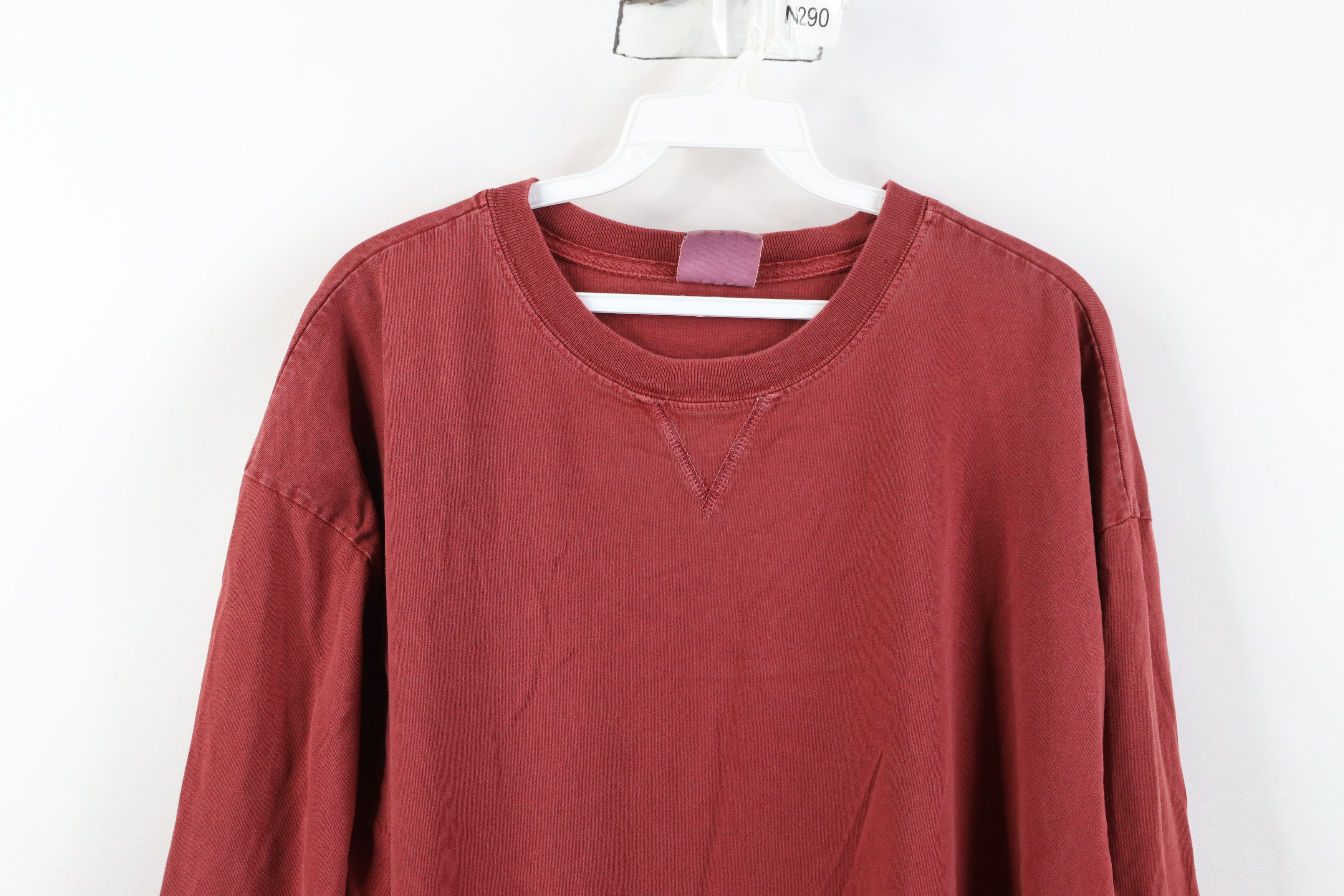 Woolrich Woolen Mills Vintage 90s Woolrich Heavy Stonewash Long Sleeve T-Shirt Red Size US XL / EU 56 / 4 - 2 Thumbnail