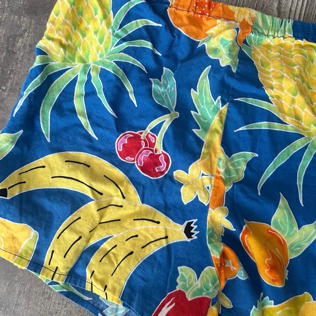Handmade handmade blue fruit pattern shorts Size 28" / US 6 / IT 42 - 2 Thumbnail