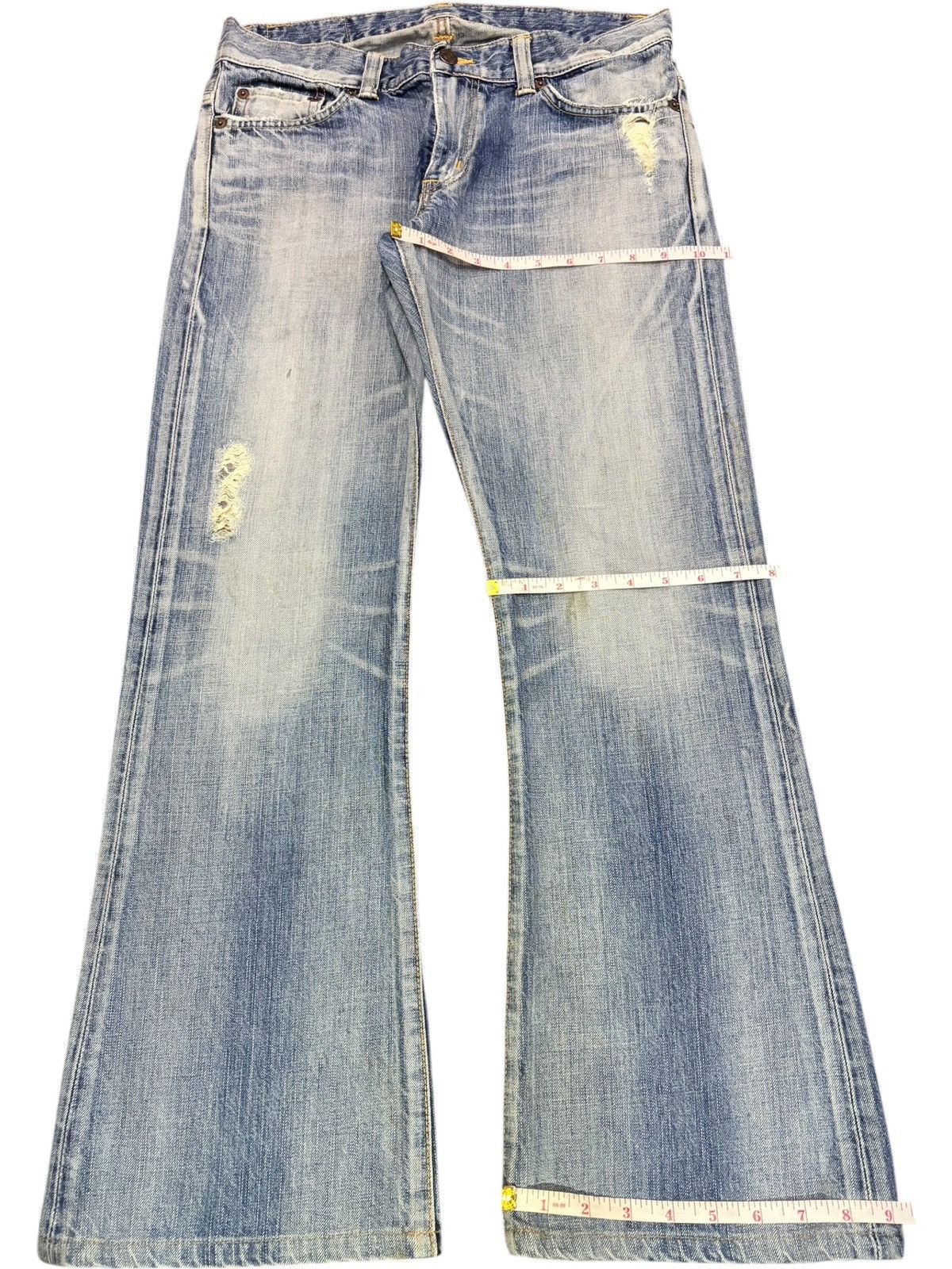 Edwin Vintage Japanese Edwin 503 Distress Flare Jeans Size 31" - 8 Thumbnail