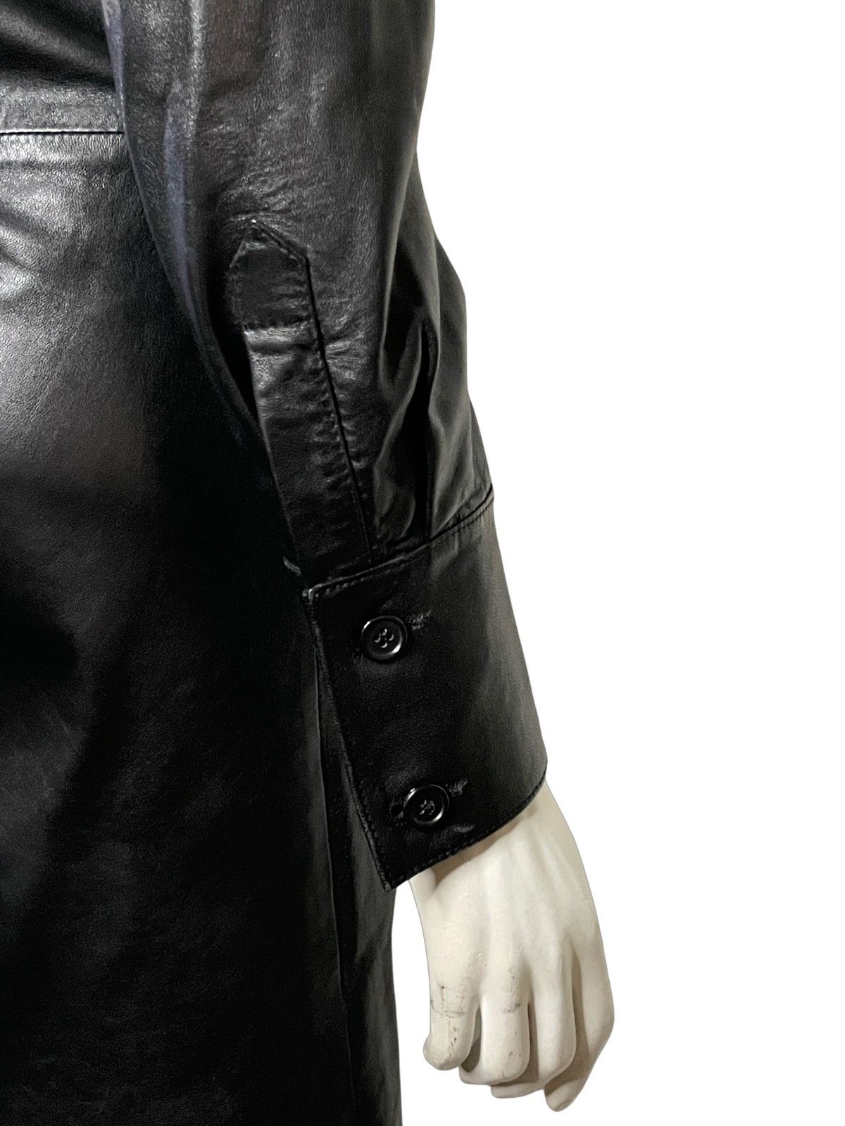 Helmut Lang Helmut Lang 1997 Leather Shirt Dress Size S / US 4 / IT 40 - 7 Thumbnail