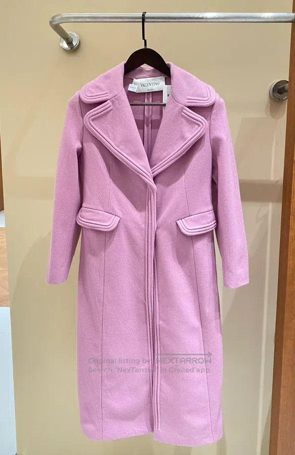 Valentino Valentino Pink-purple long coat Size S / US 4 / IT 40 - 1 Thumbnail
