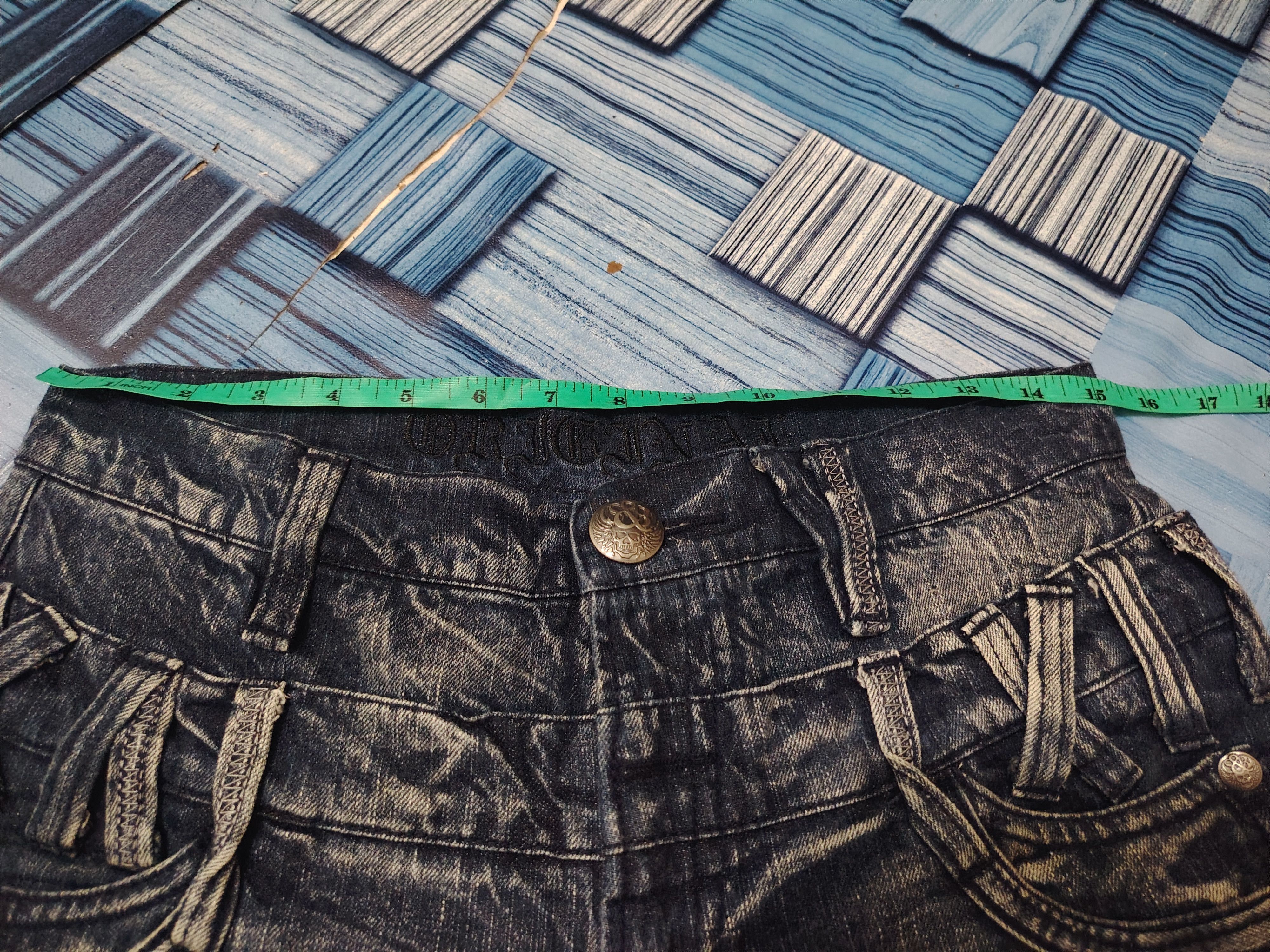 Who Decides War Japanese Originalstyle Double Waist Distressed jeans Patches Size US 30 / EU 46 - 25 Thumbnail
