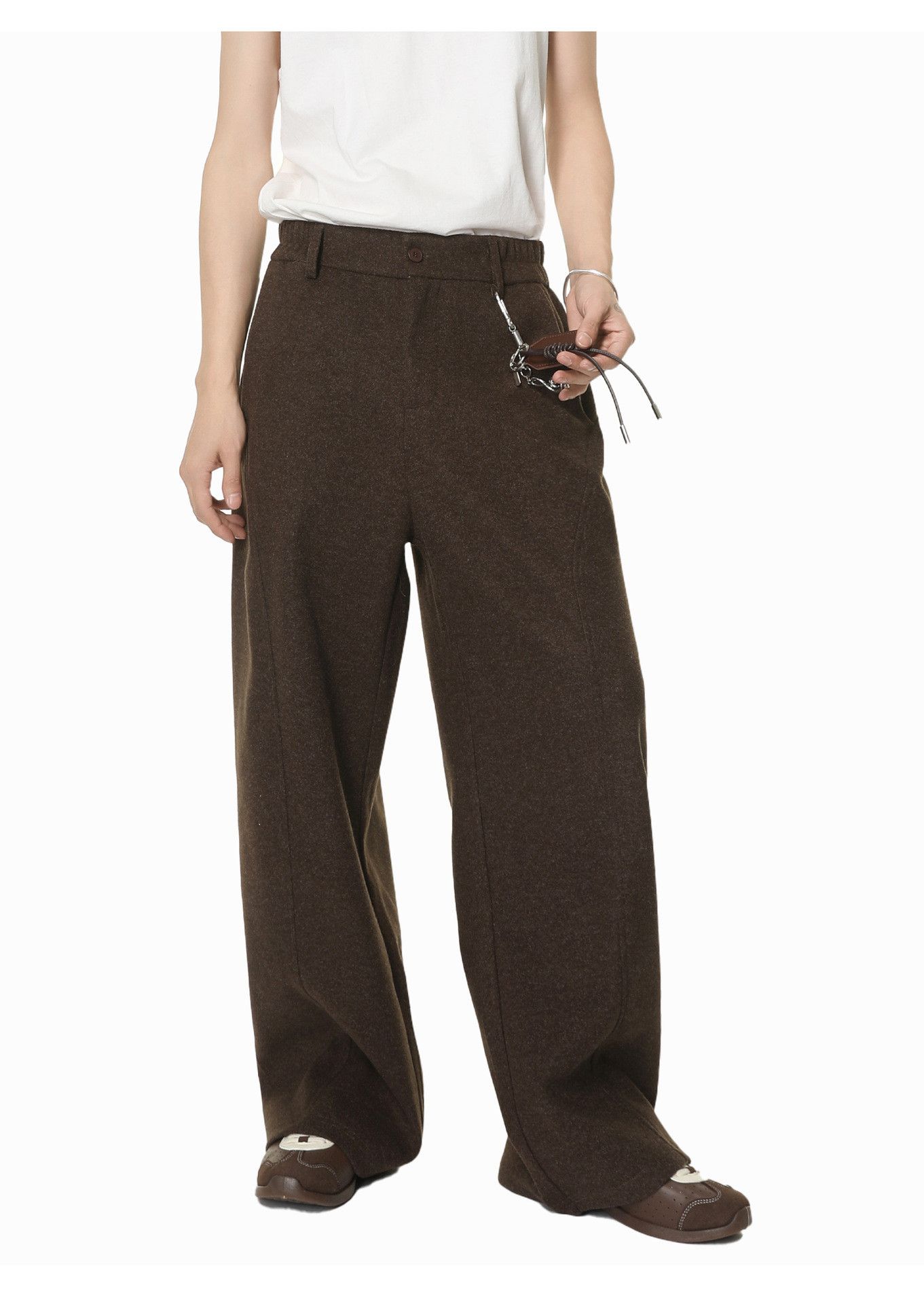 Japanese Brand Men's Retro Wide-Leg Straight-Leg Casual Trousers Size US 32 / EU 48 - 3 Thumbnail