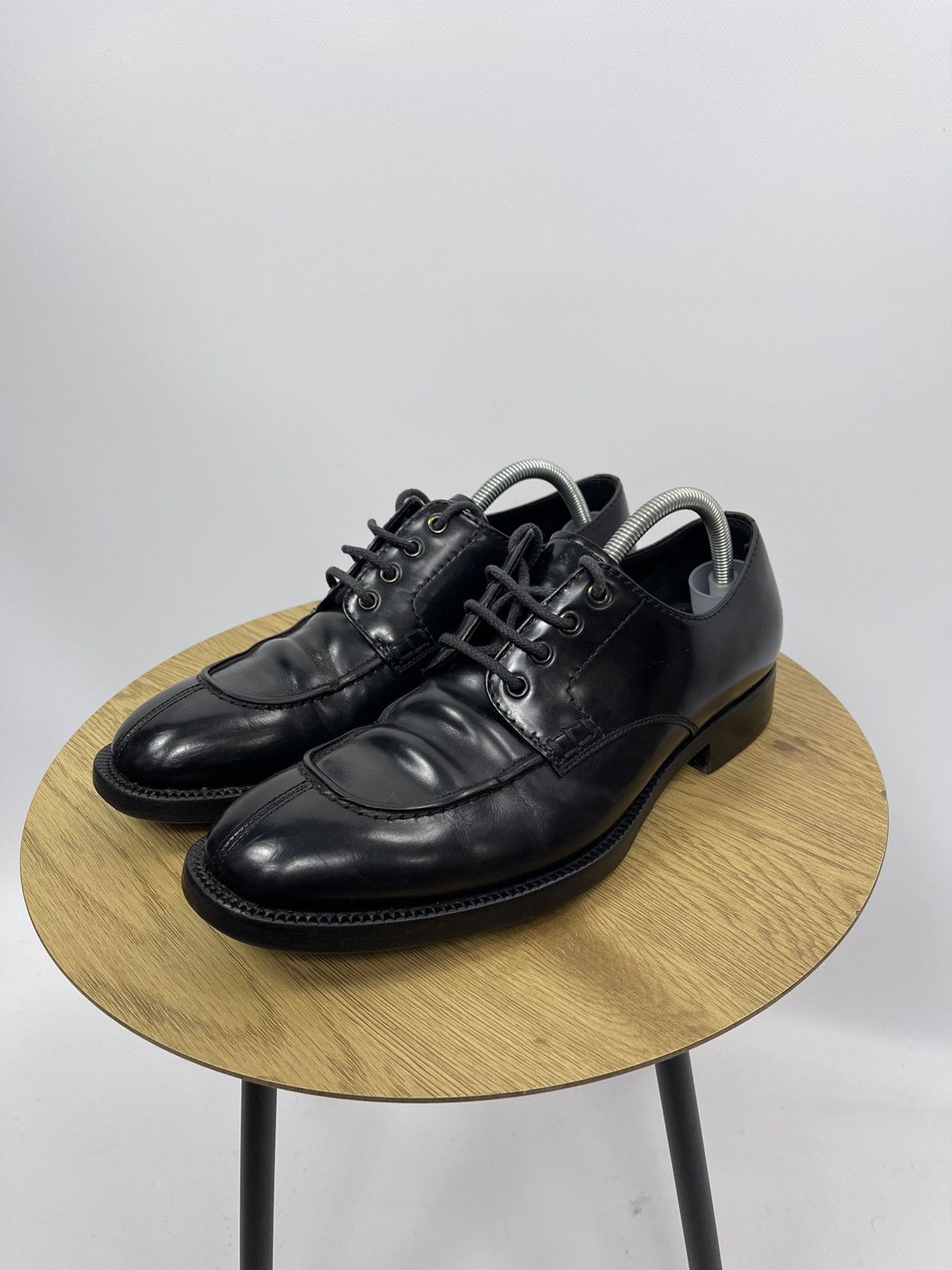 Prada Prada Men's 2EC229 Leather Shoes Size 8 US Black Italy Size US 8 / EU 41 - 1 Thumbnail