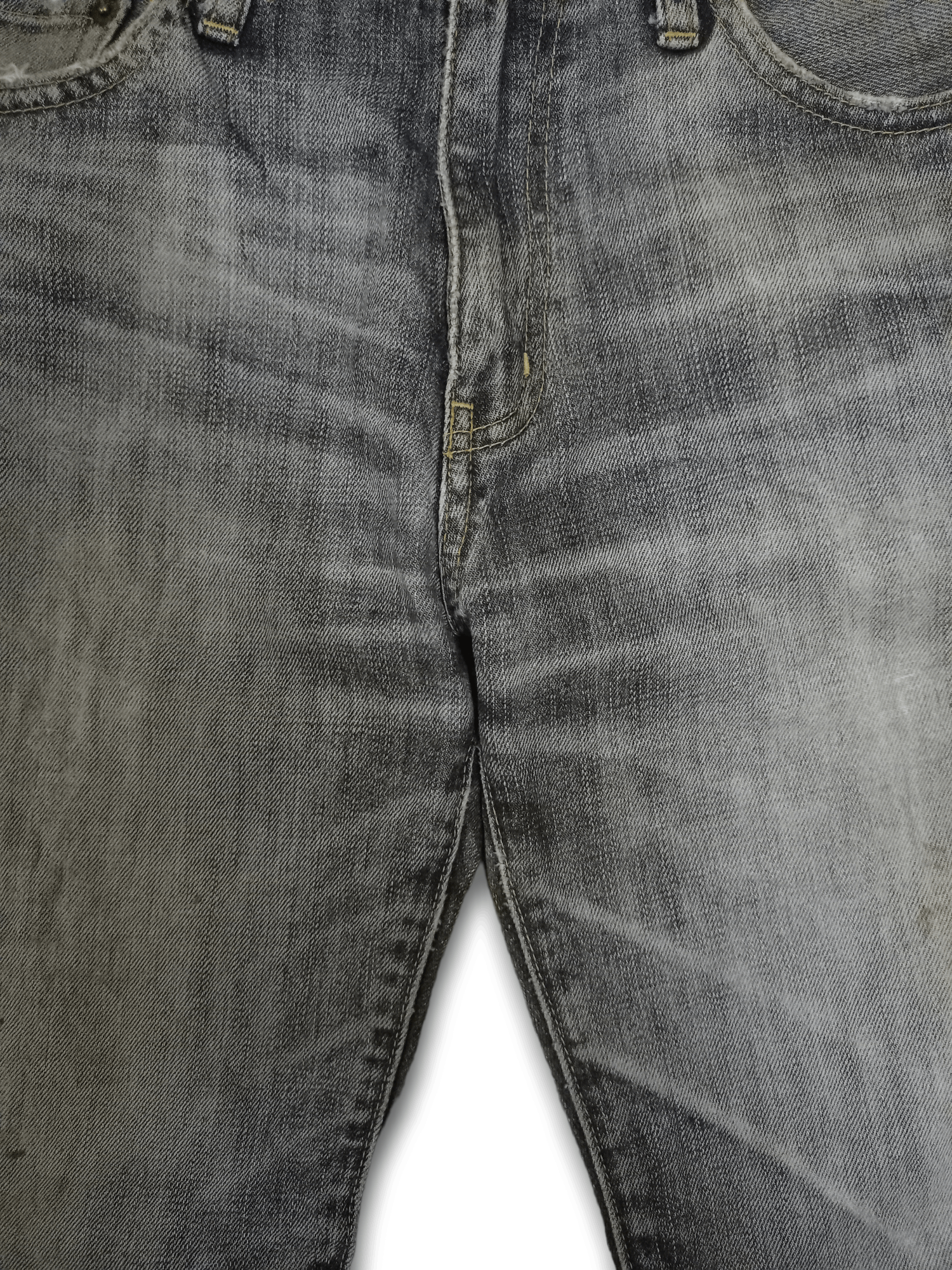 Japanese Brand × Uniqlo S002 Vintage Japanese Uniqlo Grey Loose Jeans 30x28 Size US 30 / EU 46 - 6 Thumbnail