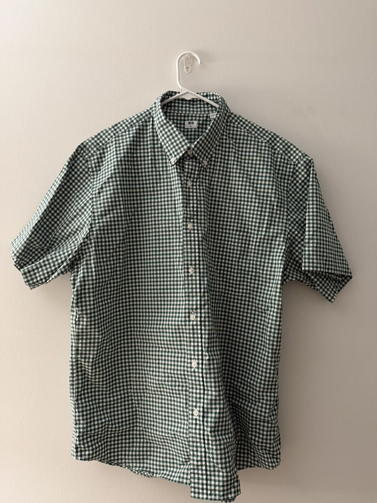 Uniqlo Green Checkered Button Up Shirt Size US L / EU 52-54 / 3 - 1 Thumbnail