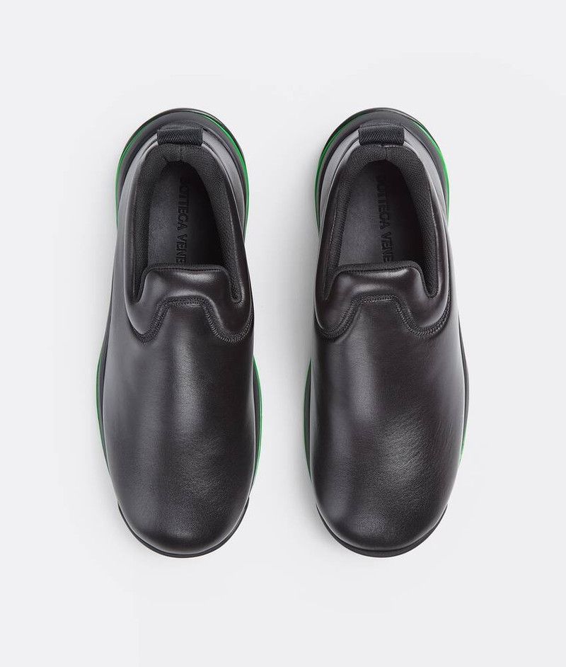 Bottega Veneta o1y0526 Low-Top Sneakers in Black/Green Size US 8.5 / EU 41-42 - 4 Thumbnail