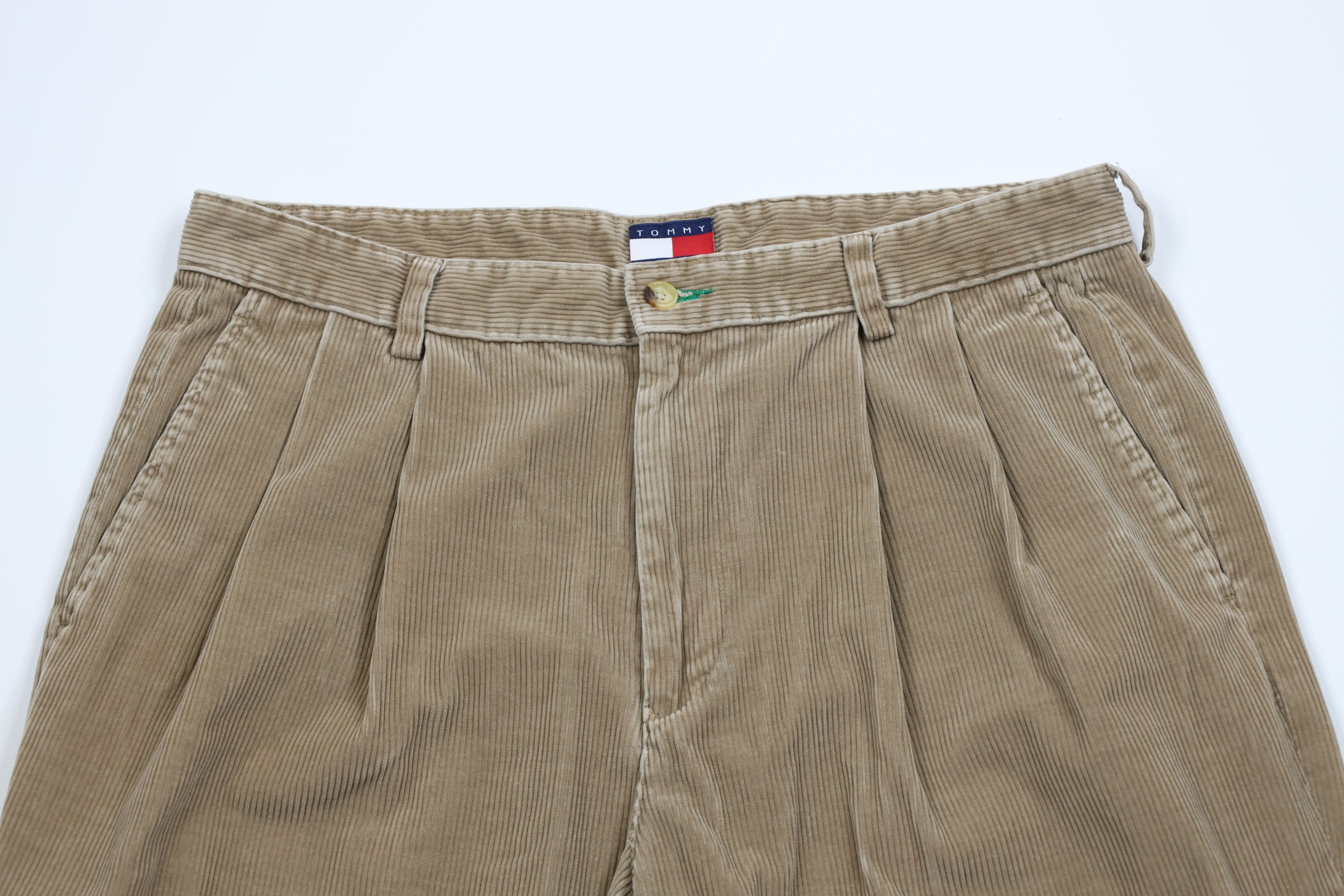 Tommy Hilfiger Vintage 90s Tommy Hilfiger Wide Leg Corduroy Chino Pants Size US 34 / EU 50 - 2 Thumbnail