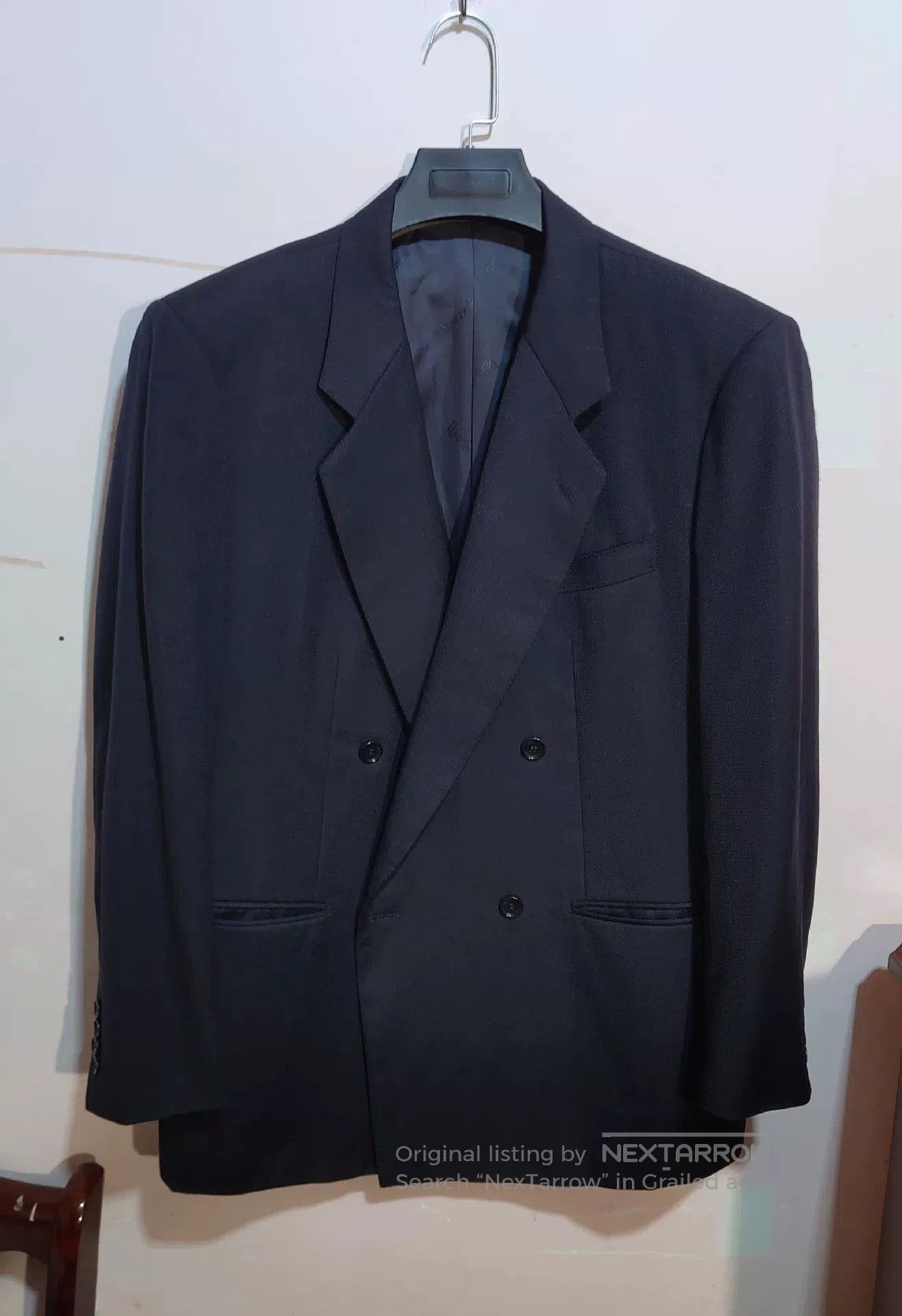 Ravazzolo Italian Double-Breasted Wool Suit. Size US L / EU 52-54 / 3 - 2 Thumbnail