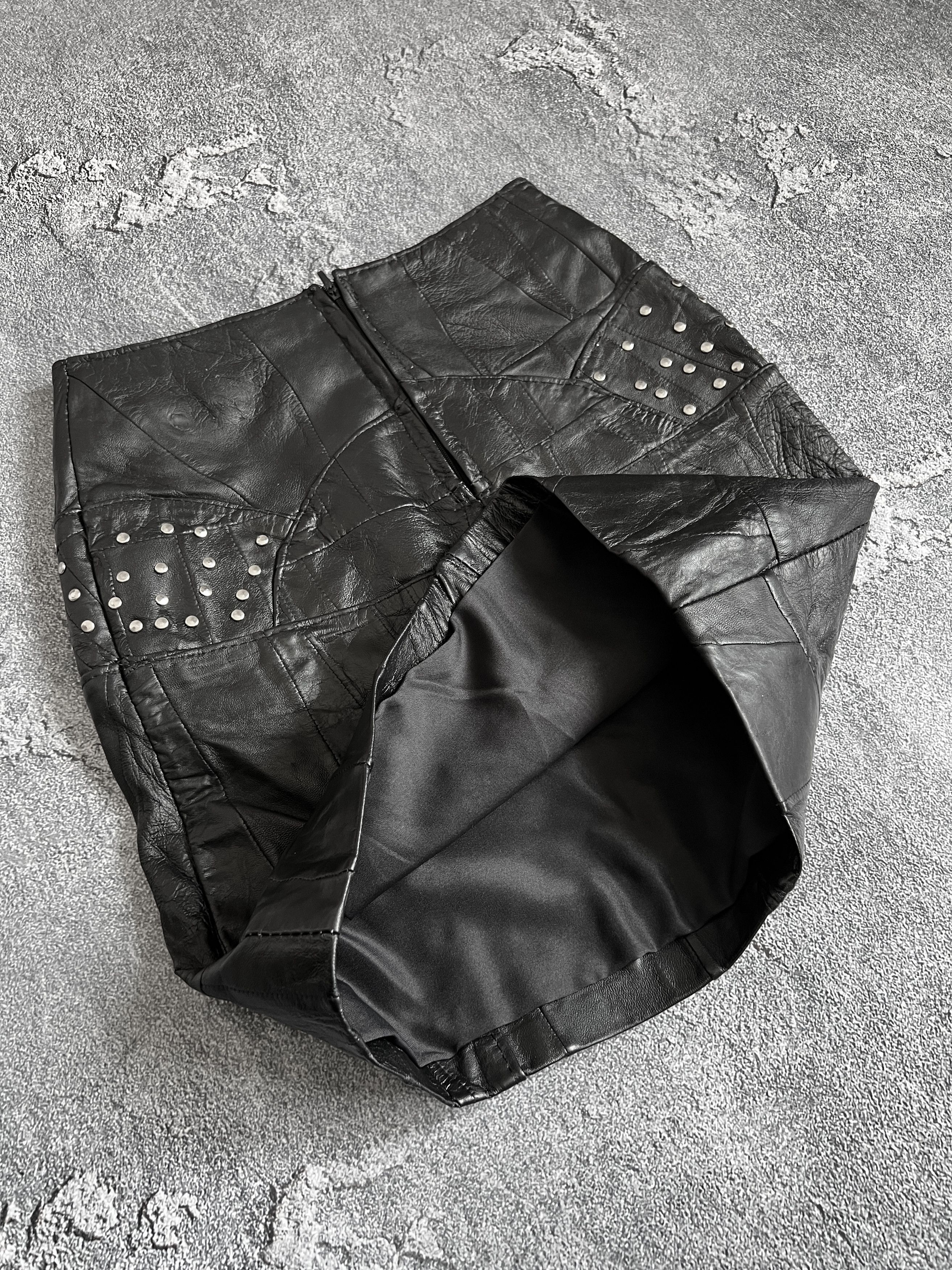 Vintage Vintage leather skirt gothic grunge Y2K avant garde Size 27" / US 4 / IT 40 - 6 Thumbnail