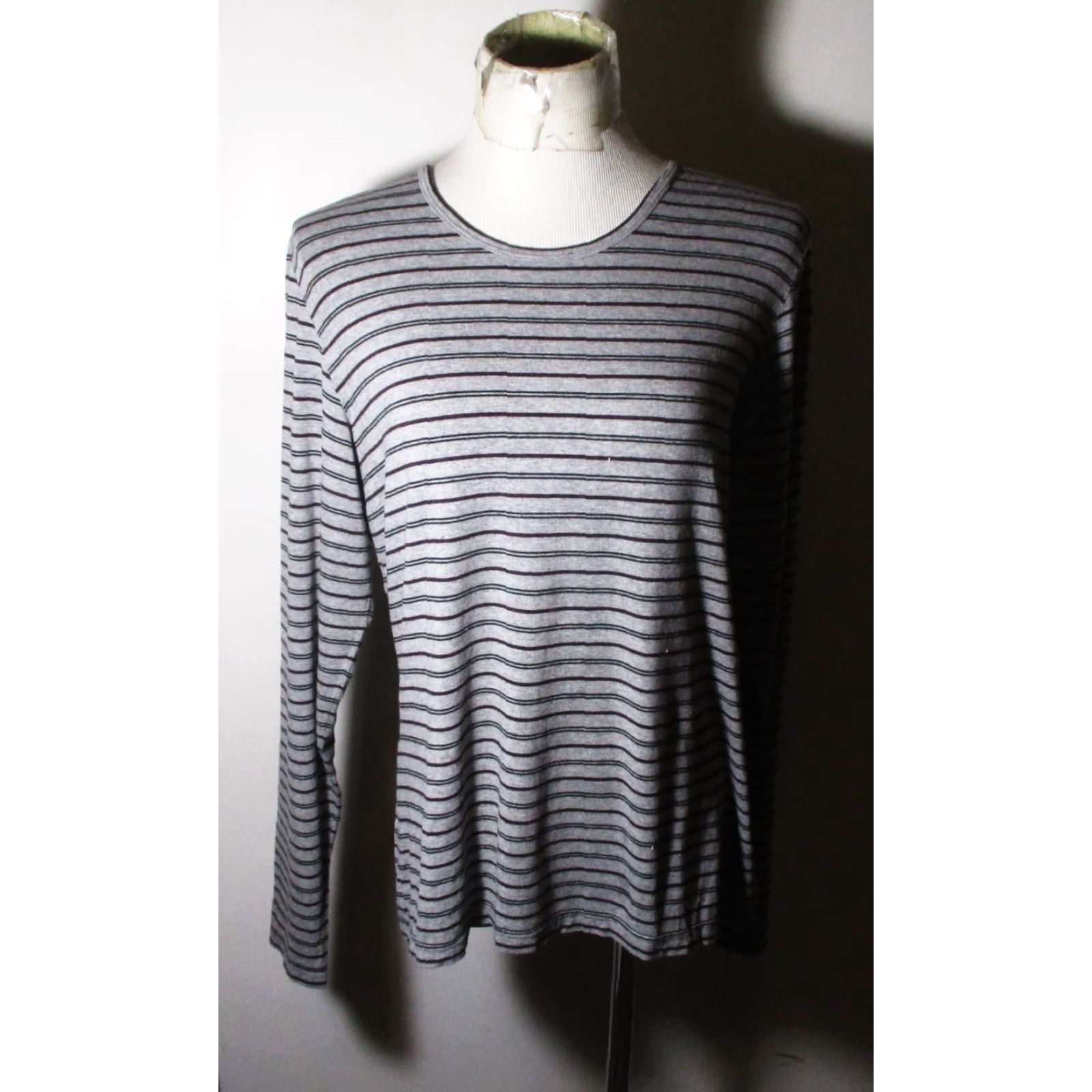 Vintage L.L. BEAN Gray Viscose Stretch Long Sleeve Top Women's Size L Reg. Size L / US 10 / IT 46 - 2 Thumbnail