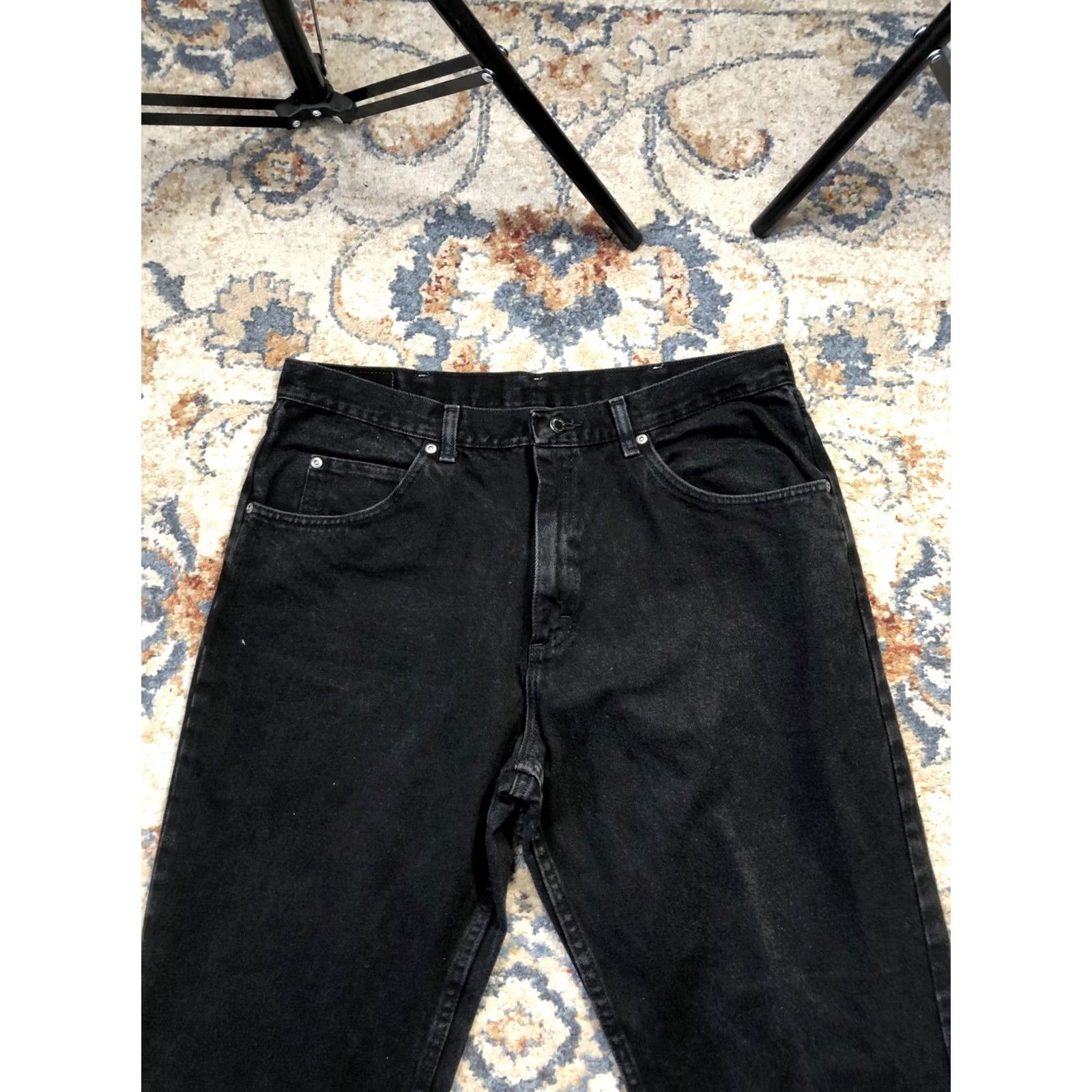 Wrangler Wrangler Jeans Mens 36x30 Black Denim Straight Leg WA783 Five Pocket Authentics Size US 36 / EU 52 - 2 Thumbnail