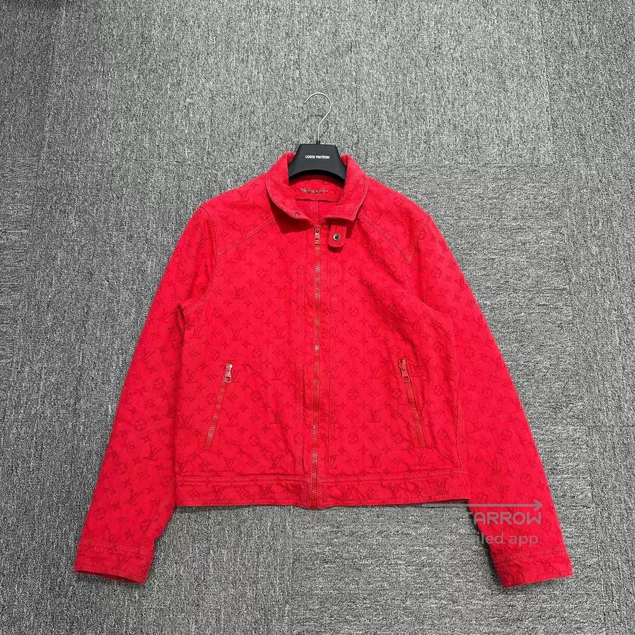 Louis Vuitton Louis Vuitton Red Monogram Denim Jacket. Size US S / EU 44-46 / 1 - 1 Thumbnail