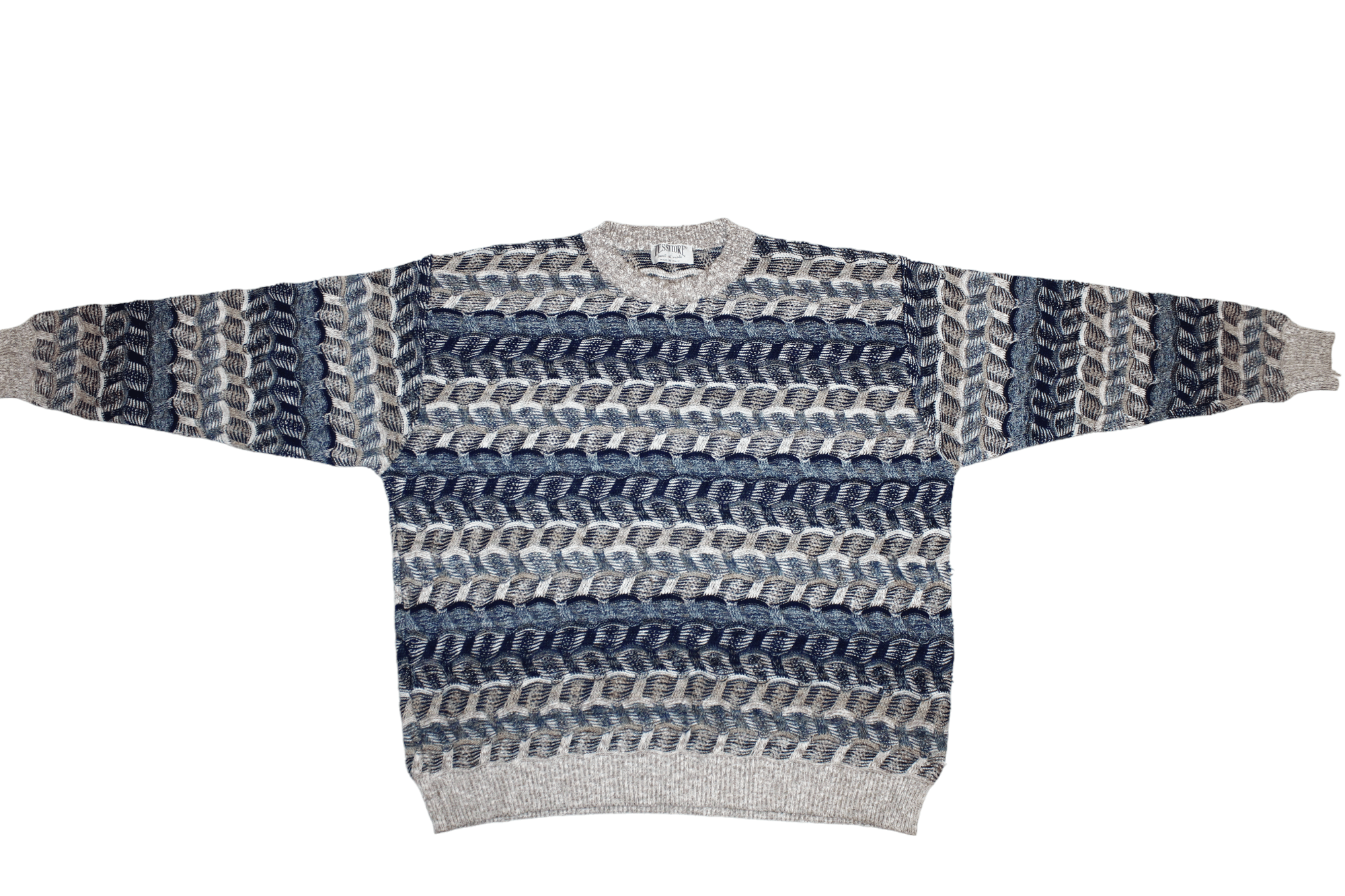 Vintage 80's Tessitore Blend Chunky Knit Cosby Baggy Sweater Size US M / EU 48-50 / 2 - 5 Thumbnail