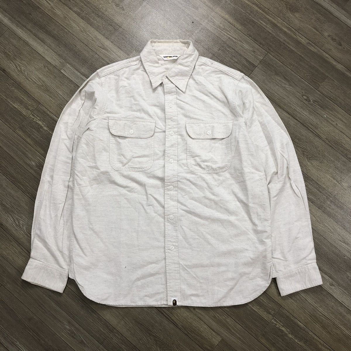 Bape × Japanese Brand 2000s A Bathing Ape Bape Double Pocket Flannel Shirt Size US L / EU 52-54 / 3 - 1 Thumbnail