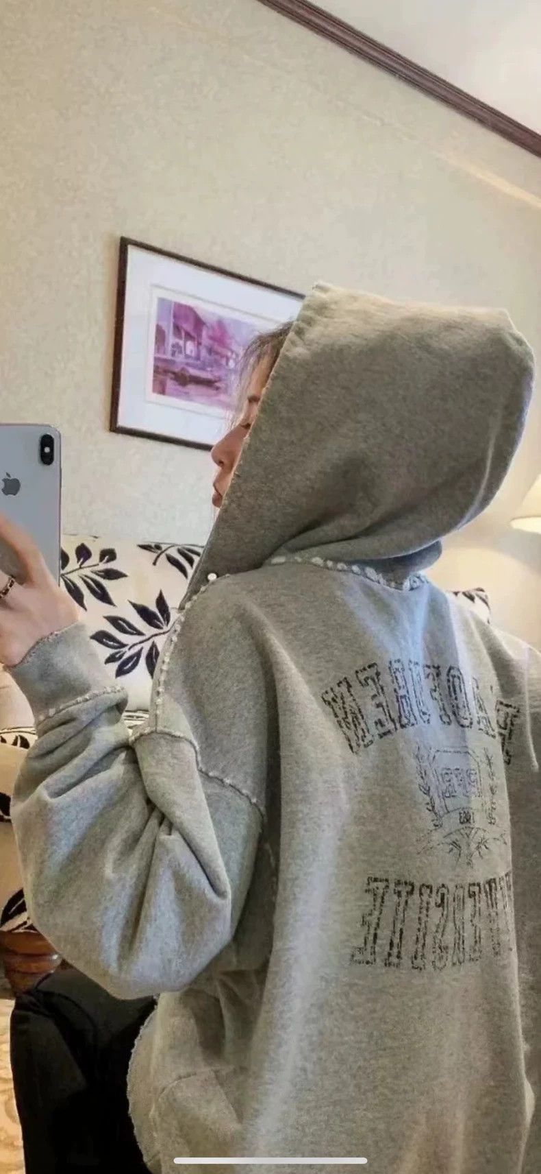 Saint Laurent Paris Saint Laurent Paris Saint Laurent Gray Hoodie for Women-25 Size US XS / EU 42 / 0 - 2 Thumbnail