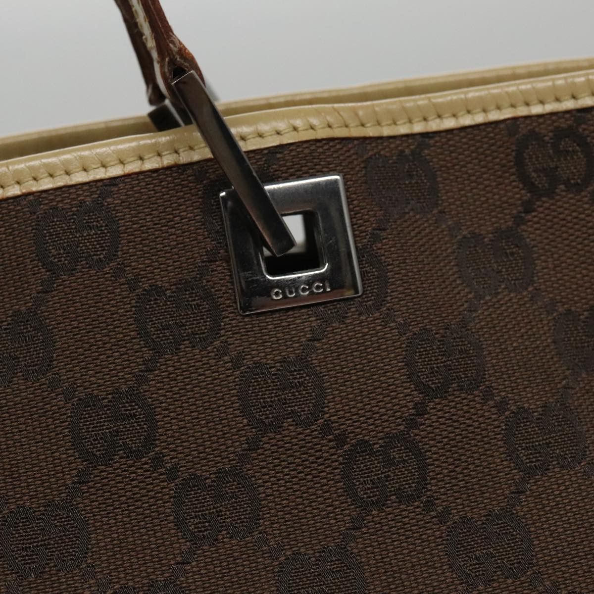 Gucci GUCCI GG Canvas Sherry Line Tote Bag Brown Size ONE SIZE - 15 Thumbnail