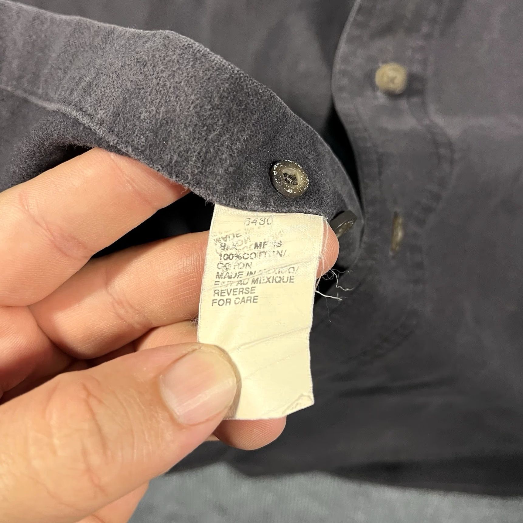 Vintage VINTAGE Woolrich Shirt Men L Gray Button-Down Collared Long Sleeve Cotton Chamois Flannel Heavyweight Size US L / EU 52-54 / 3 - 4 Thumbnail